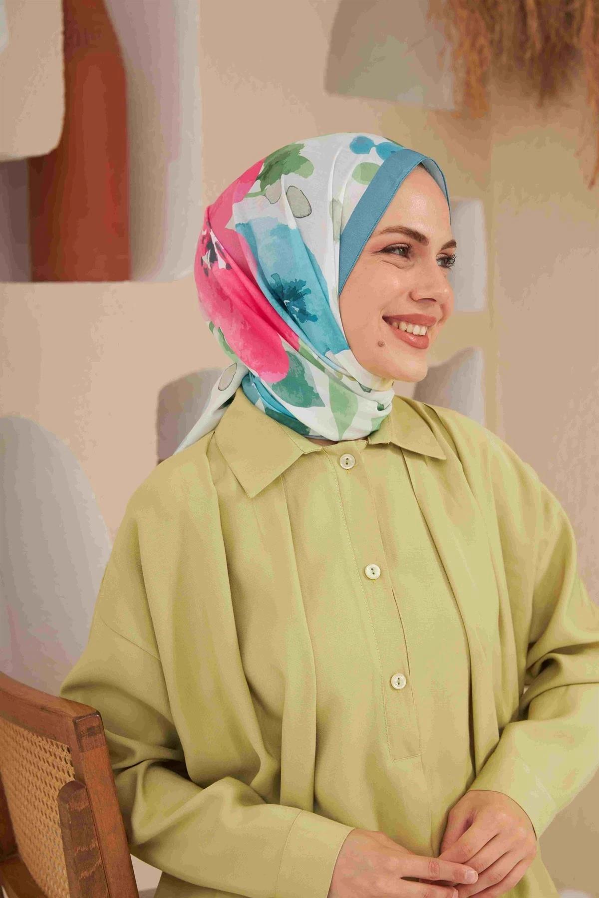 Comfort Flowers Şal Su Yeşili 3027-04