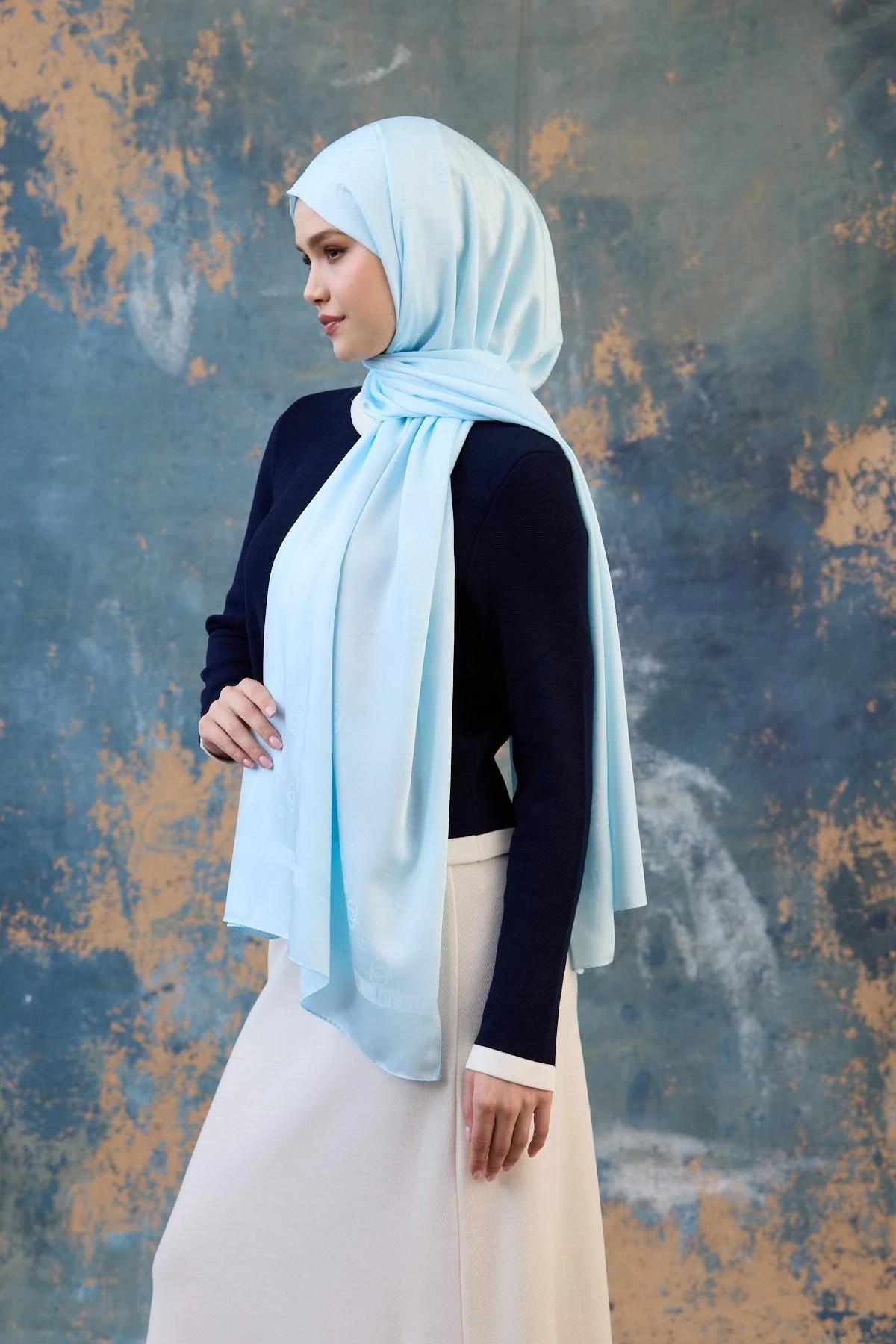 Fall Winter İpeksi Jakar Şal Bebe Mavi 9018-15