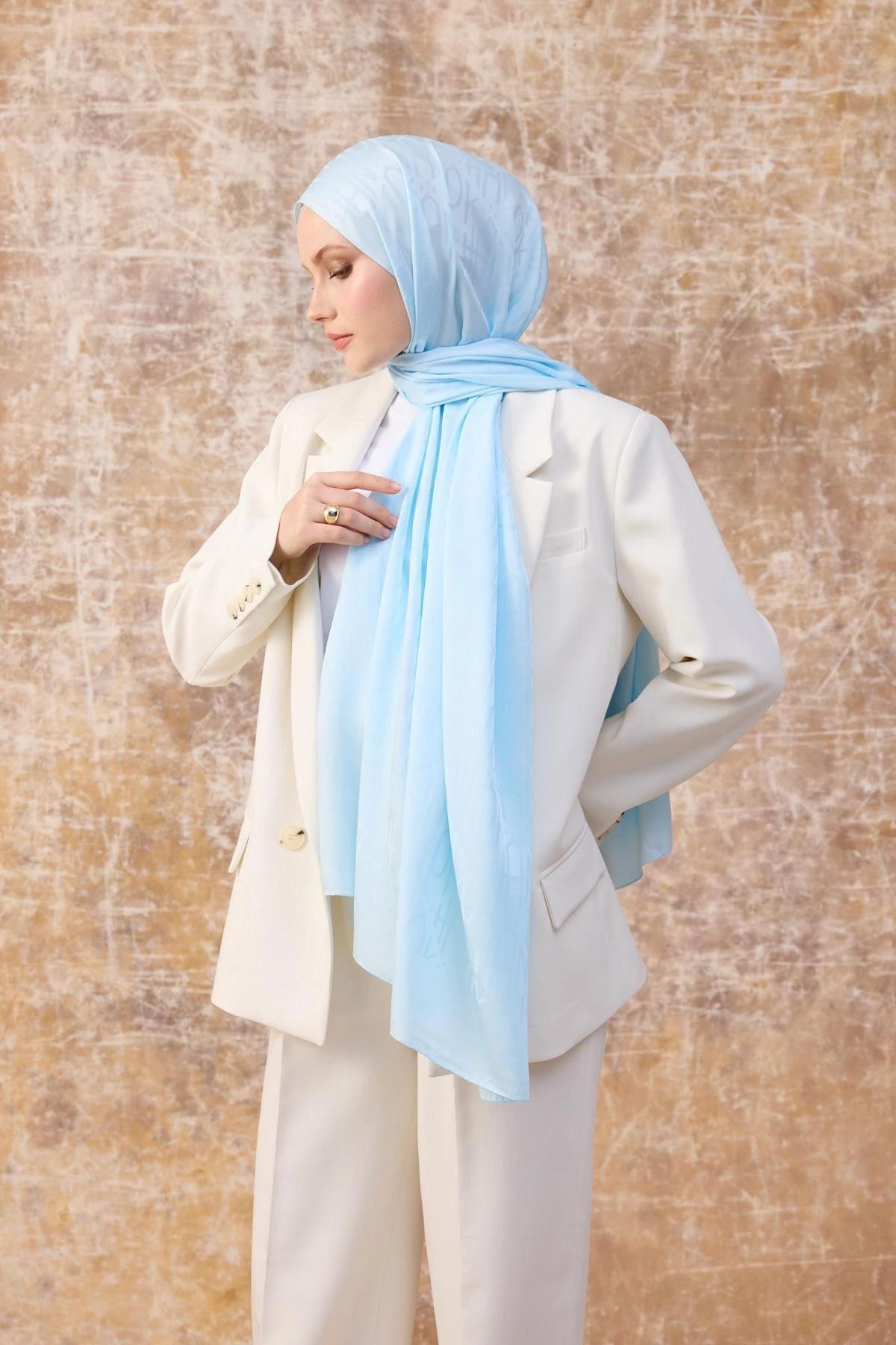Fall Winter İpeksi Jakar Şal Bebe Mavi 9020-15