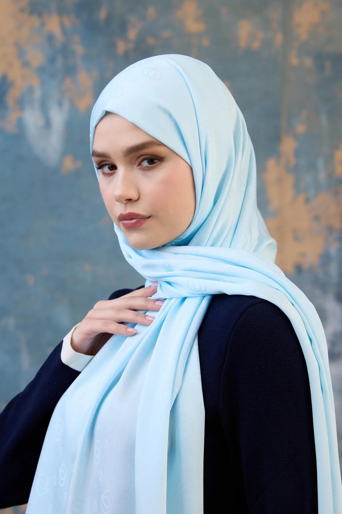 Fall Winter İpeksi Jakar Şal Bebe Mavi 9018-15