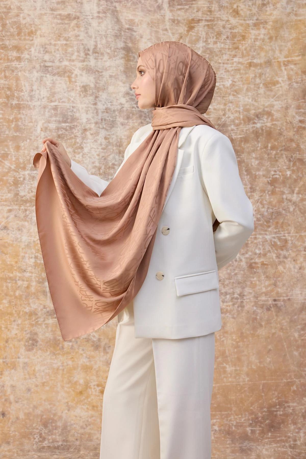 Fall Winter İpeksi Jakar Şal Karamel 9020-16