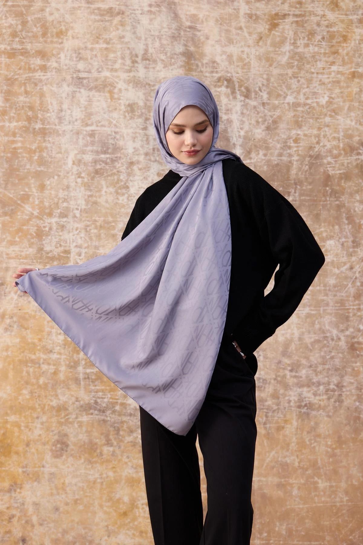 Fall Winter İpeksi Jakar Şal Lila 9020-01