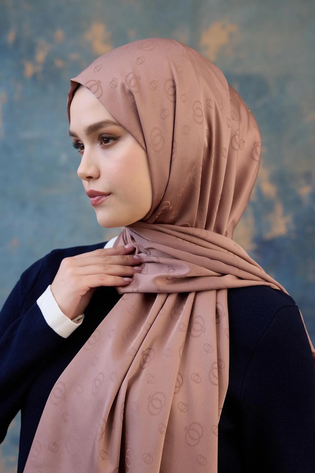 Fall Winter İpeksi Jakar Şal Sütlü Kahve 9018-23