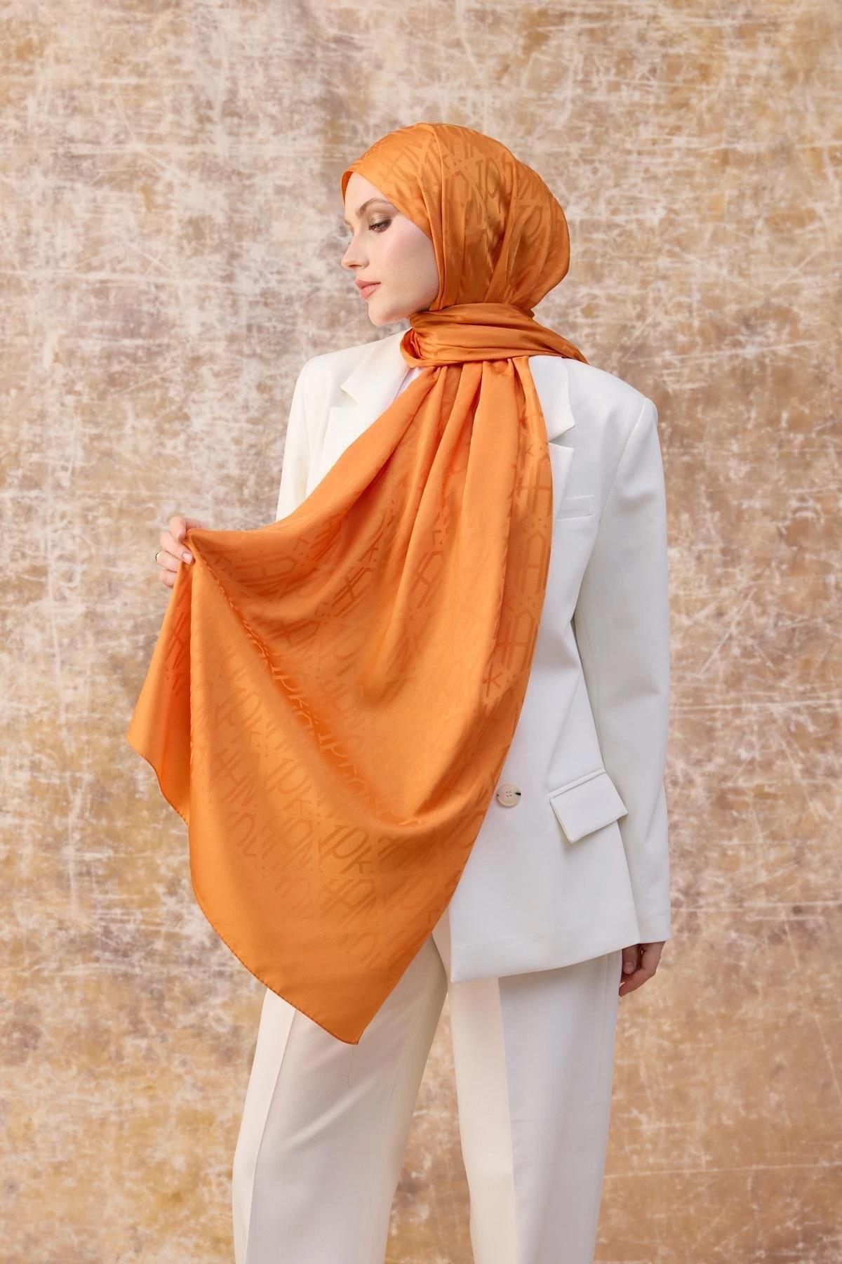 Fall Winter İpeksi Jakar Şal Turuncu 9020-03