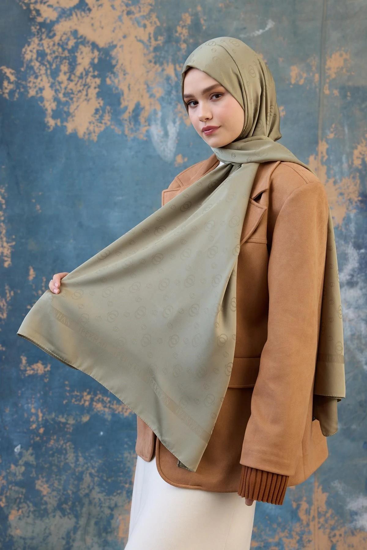 Fall Winter İpeksi Jakar Şal Yeşil 9018-22