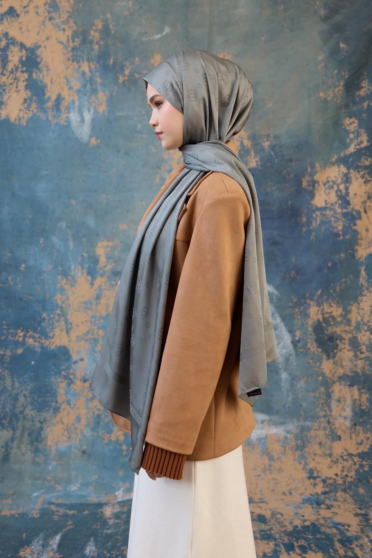 Fall Winter İpeksi Jakar Şal Yosun Yeşili 9018-21