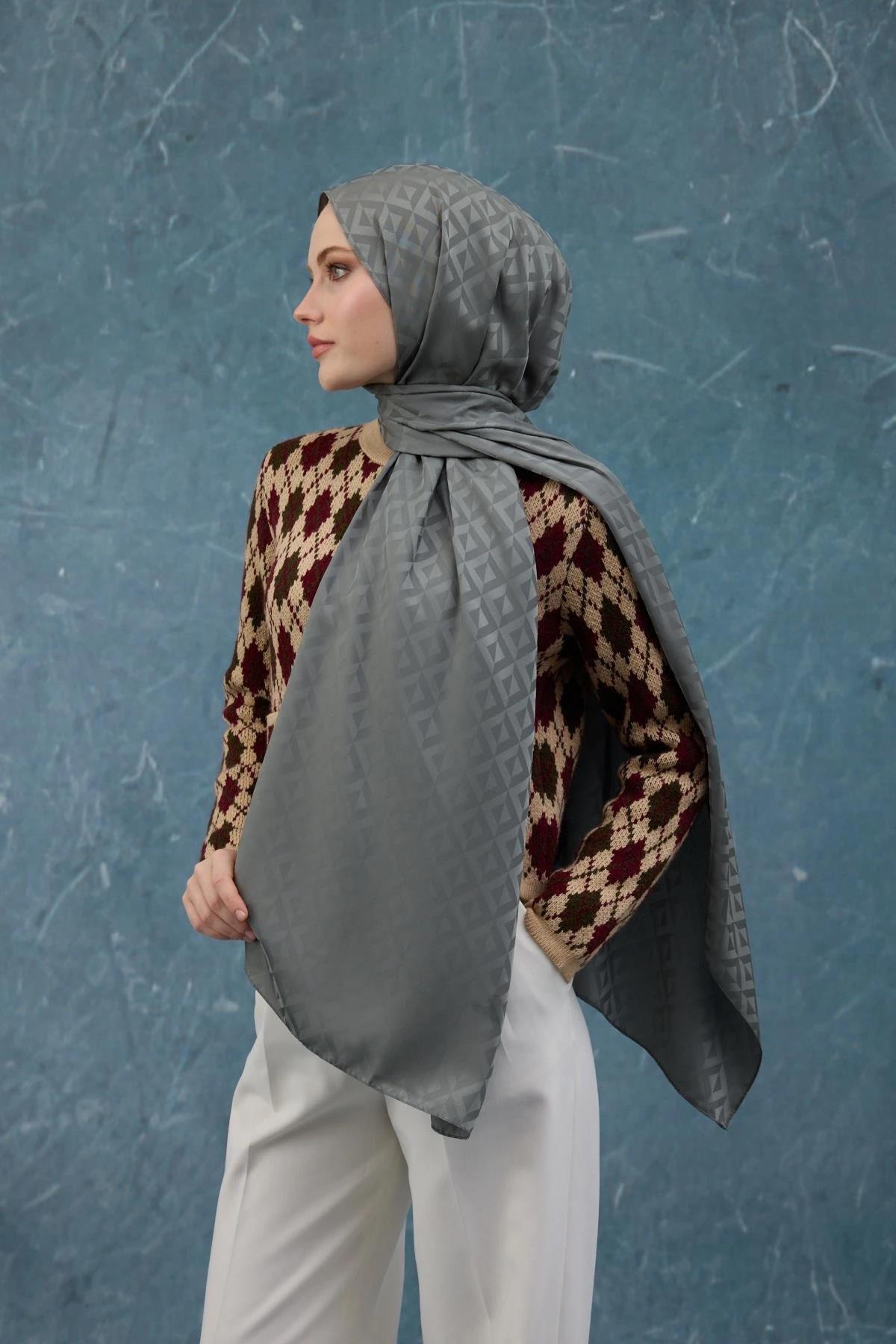 Fall Winter İpeksi Jakar Şal Yosun Yeşili 9019-21