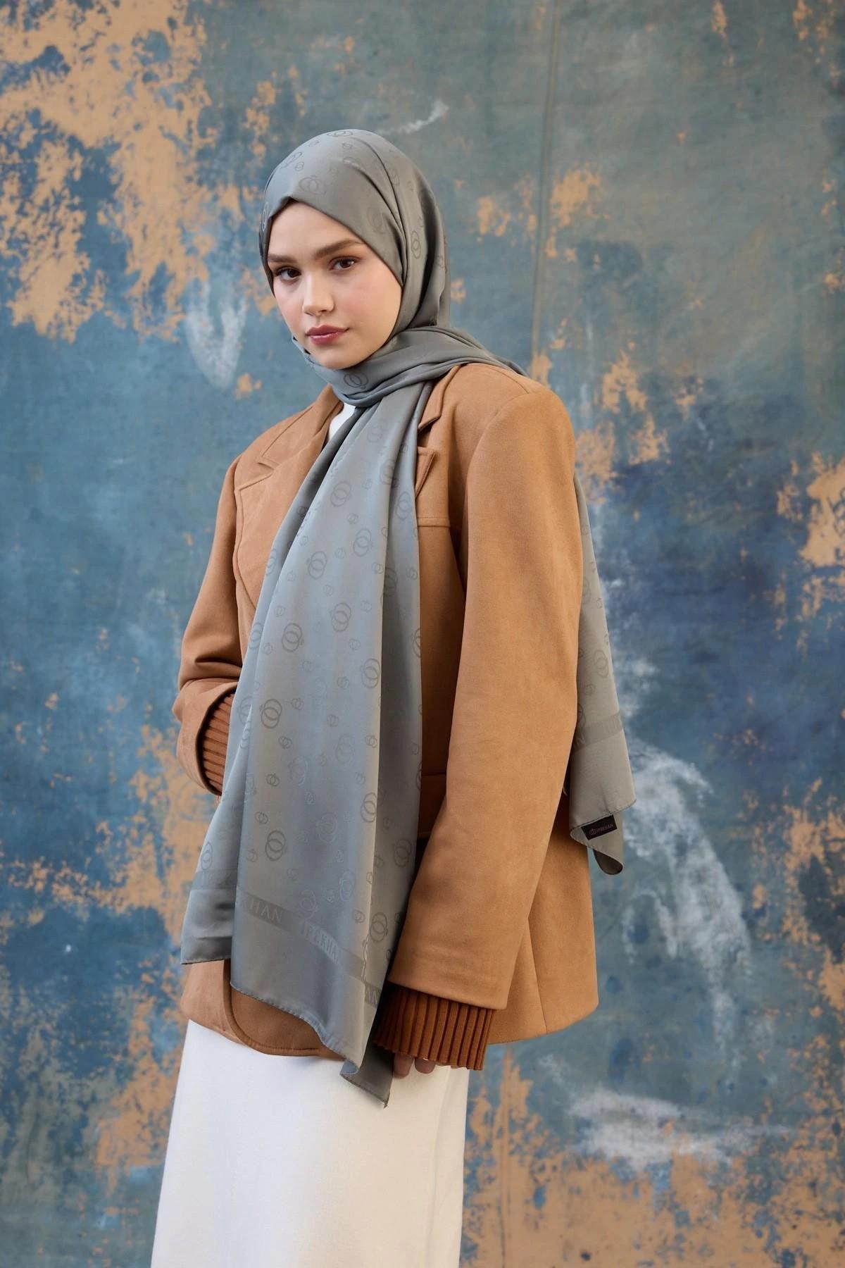 Fall Winter İpeksi Jakar Şal Yosun Yeşili 9018-21