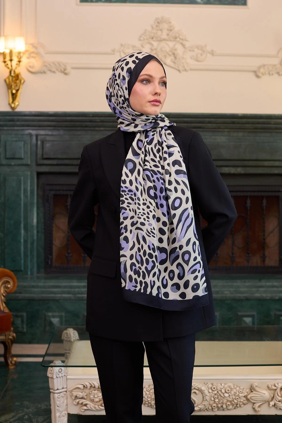 İpekhan Soft Şal Krem Lila 3050-10