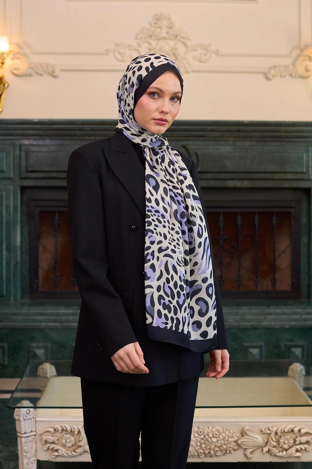 İpekhan Soft Şal Krem Lila 3050-10