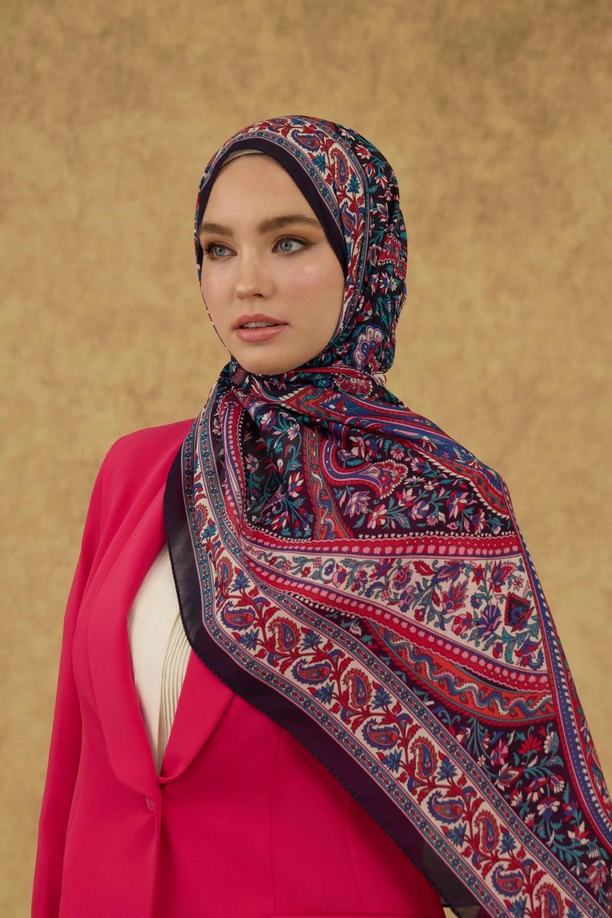 İpekhan Soft Şal Krem Mor 3051-09