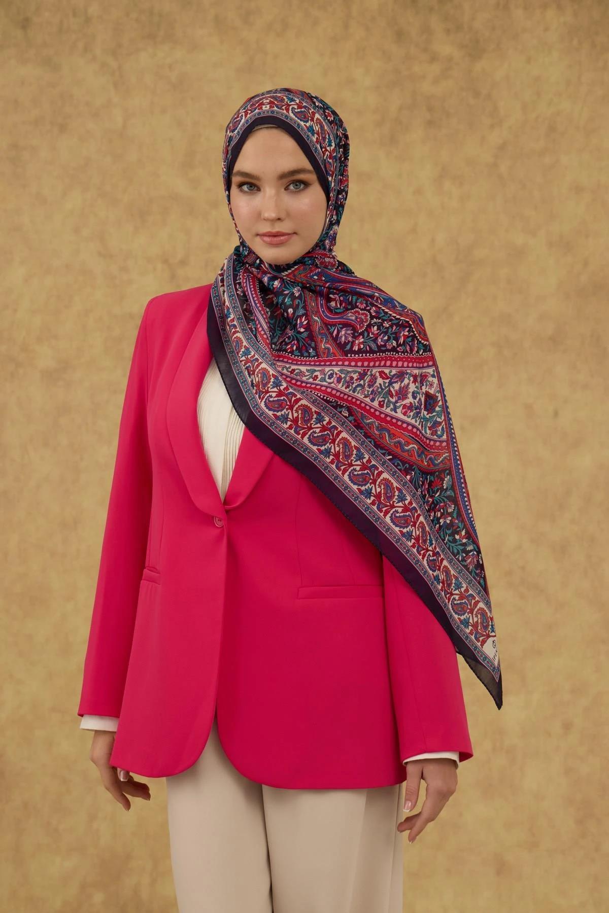İpekhan Soft Şal Krem Mor 3051-09