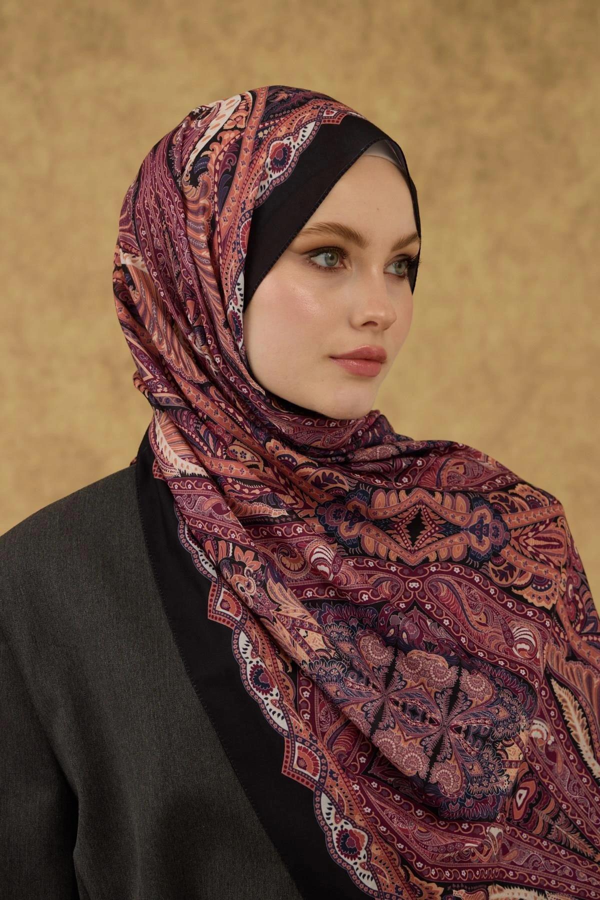İpekhan Soft Şal Siyah Pembe 3052-17