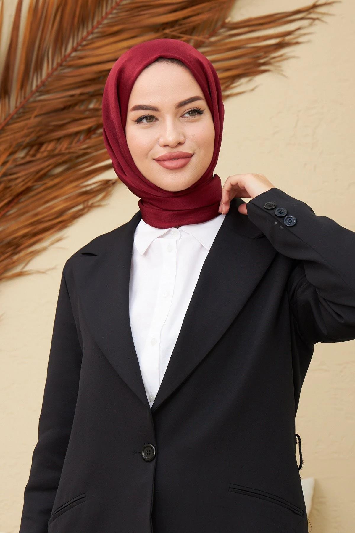 Janjan Çift Taraflı Şal Bordo