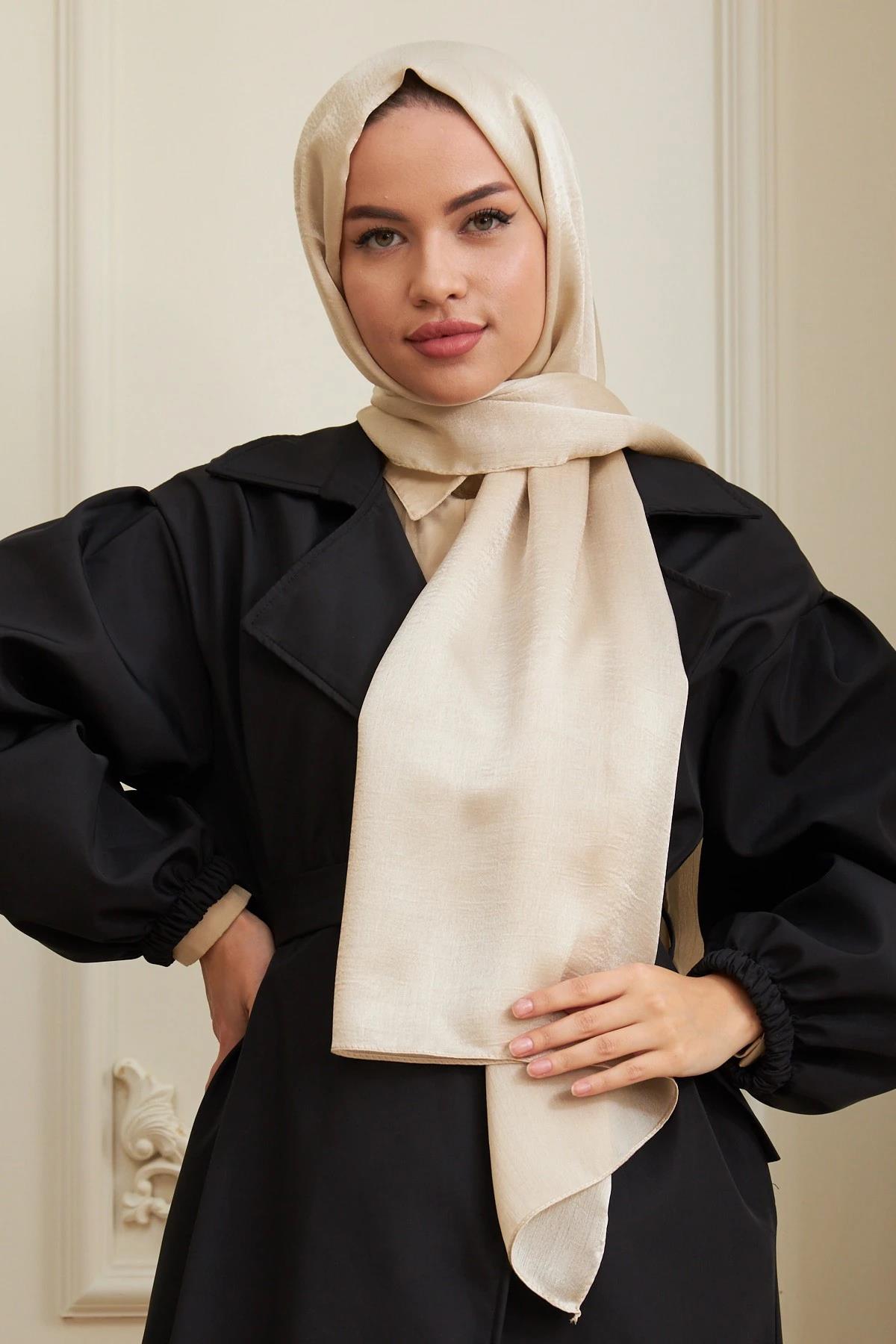 Janjan Çift Taraflı Şal Ekru