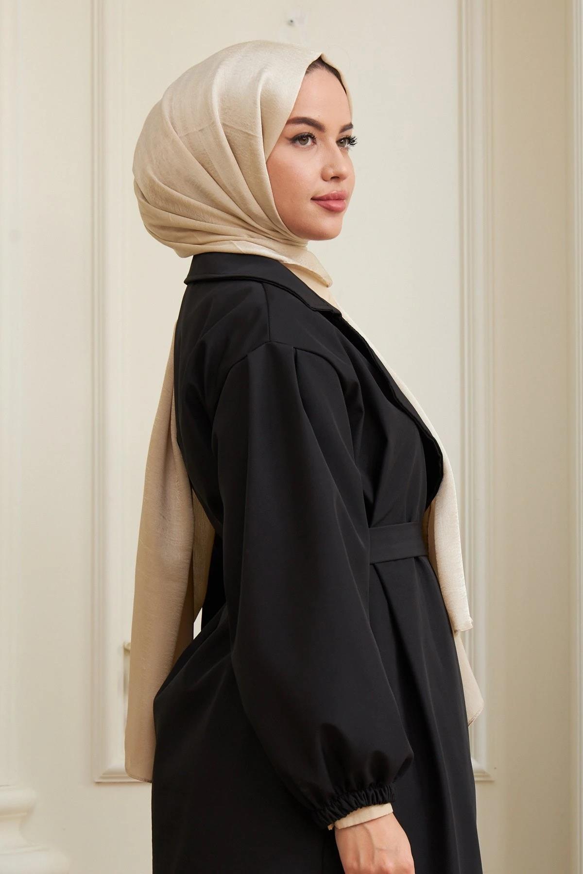 Janjan Çift Taraflı Şal Ekru