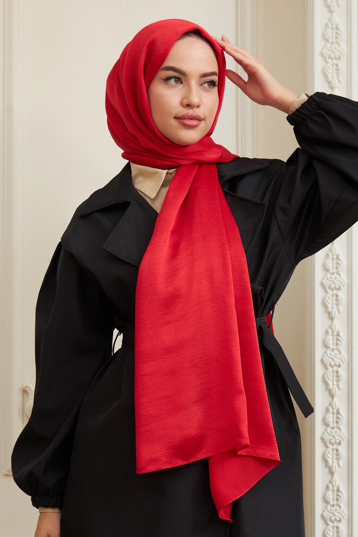 Janjan Çift Taraflı Şal Kırmızı