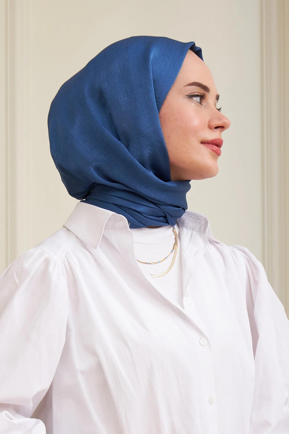 Janjan Çift Taraflı Şal Kot Mavi