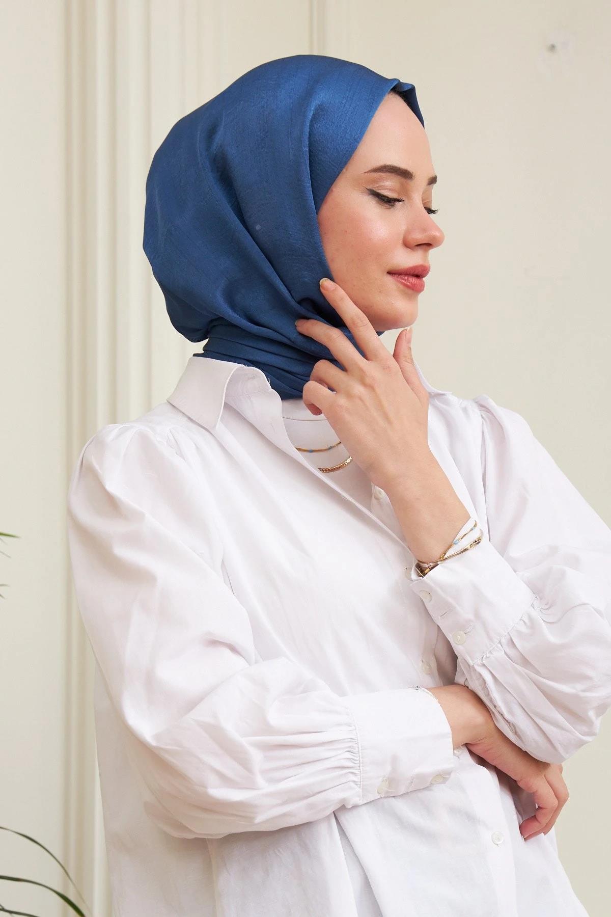 Janjan Çift Taraflı Şal Kot Mavi