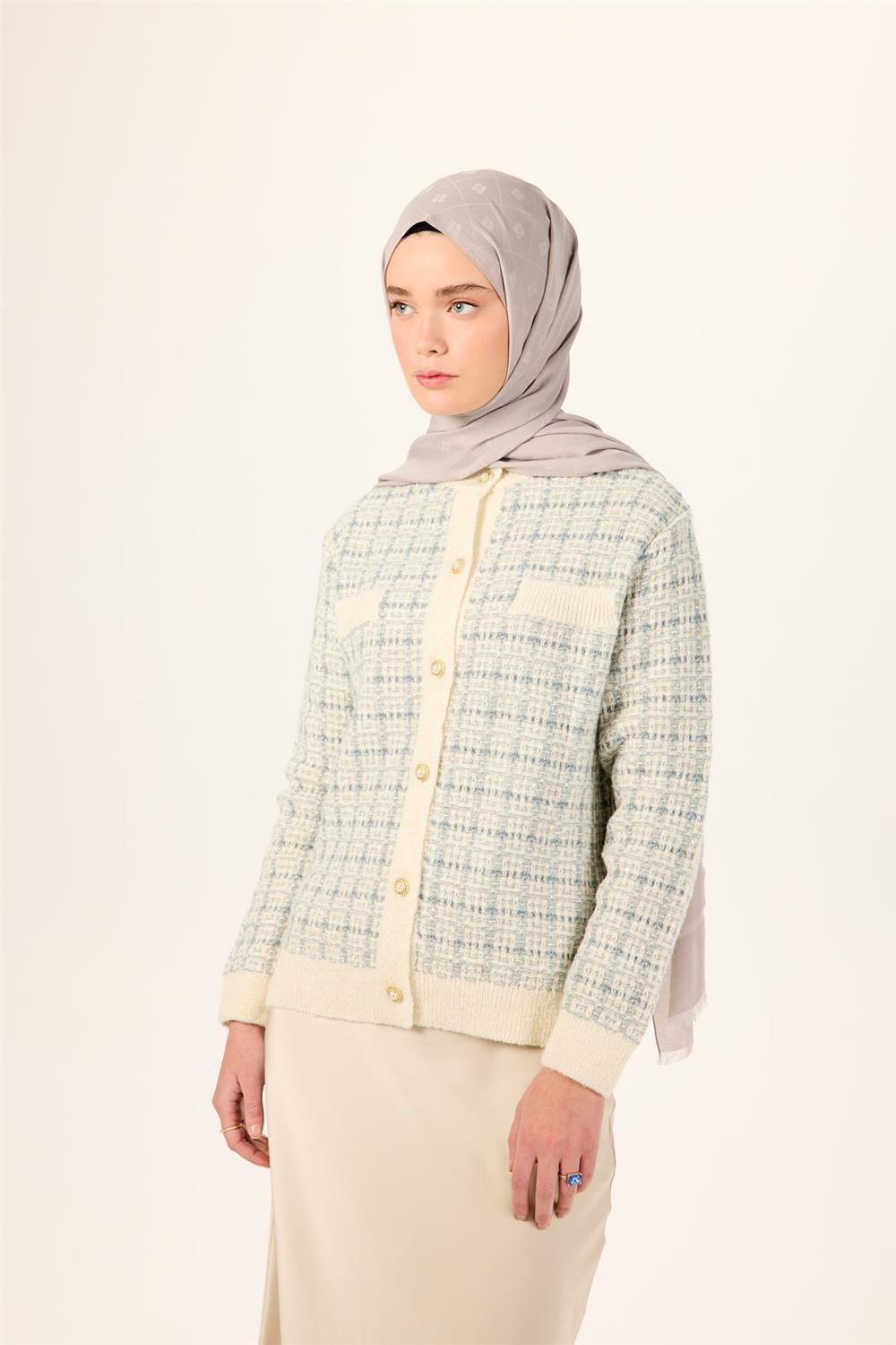 Pamuk Polyester Liva Şal Gümüş Düz Dokulu Tok Duruşlu 90x200