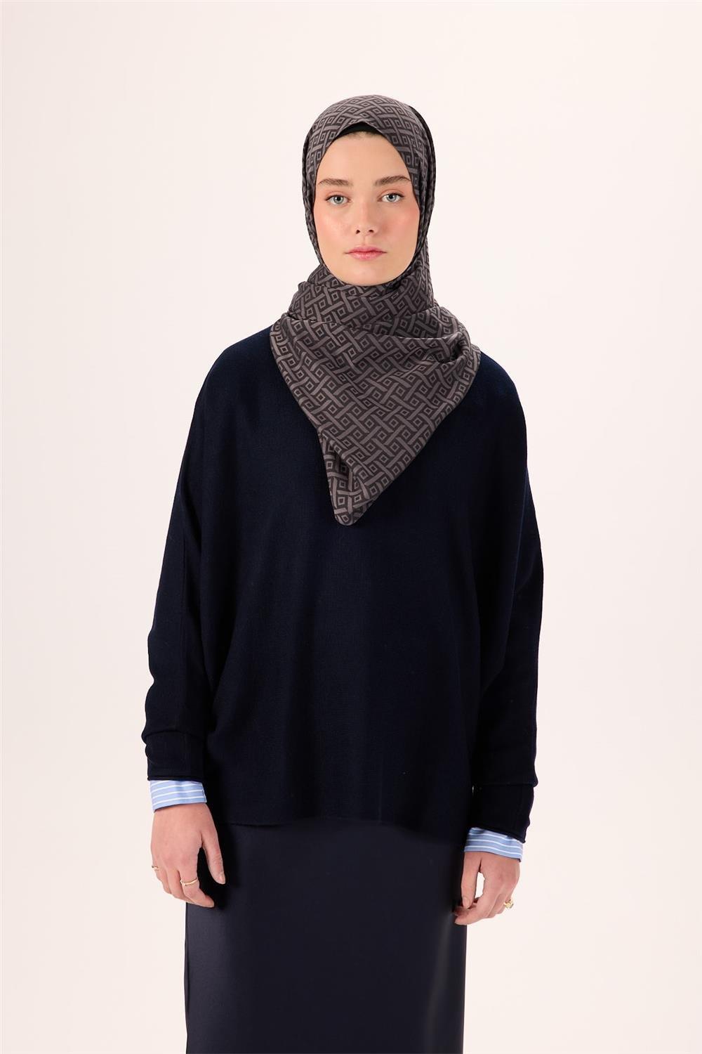 Pamuk Polyester Liva Şal Füme Desenli Dokulu Nefes Alan 90x200