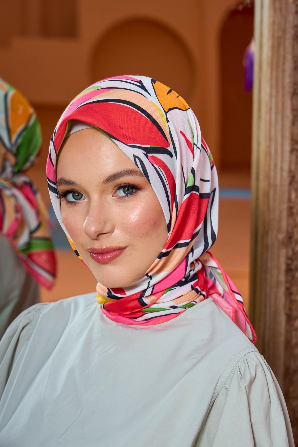 Marrakech Koleksiyon Soft Eşarp Mercan Yeşil 1199-15