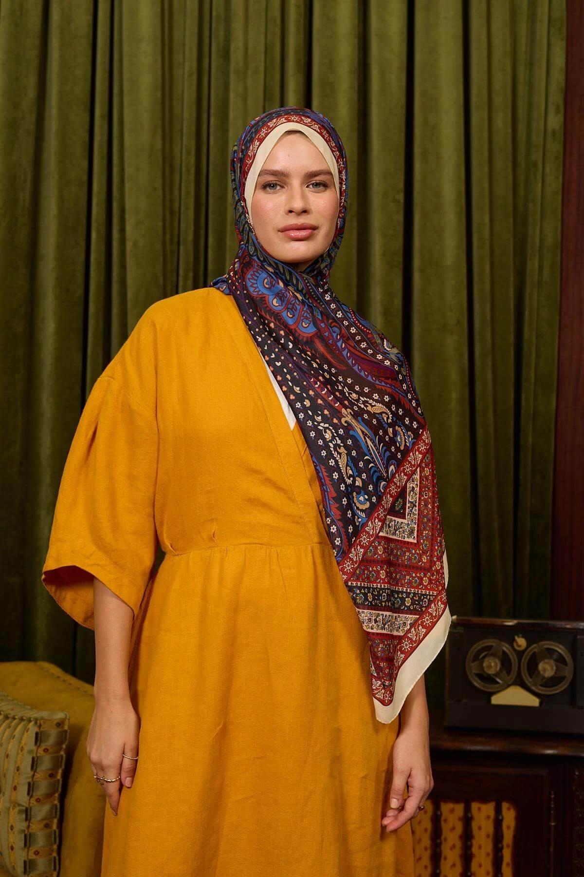 Marrakech Koleksiyon Soft Şal Acı Kahve Bordo 3047-14