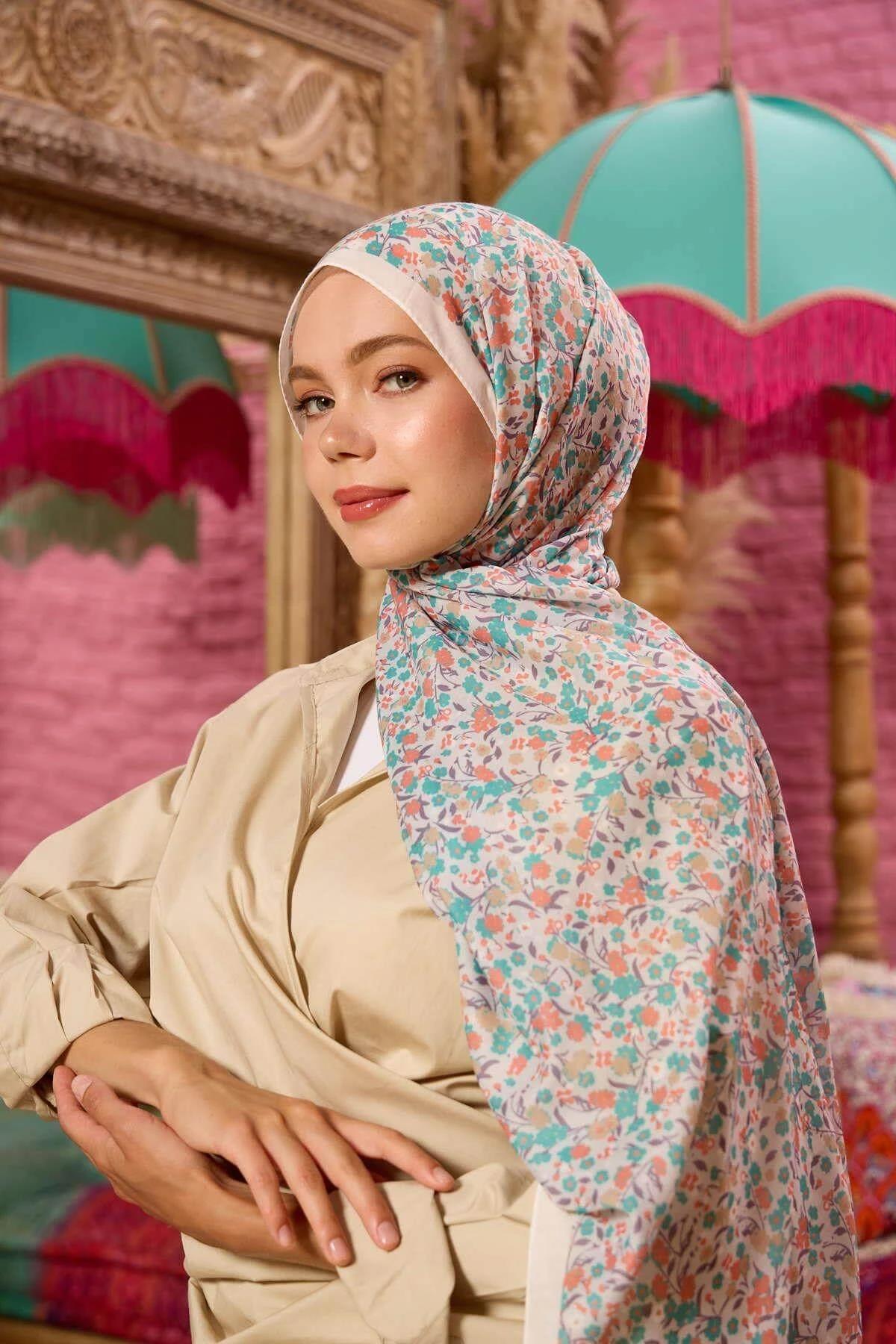 Marrakech Koleksiyon Soft Şal Kiremit Mint Yeşili 3046-18