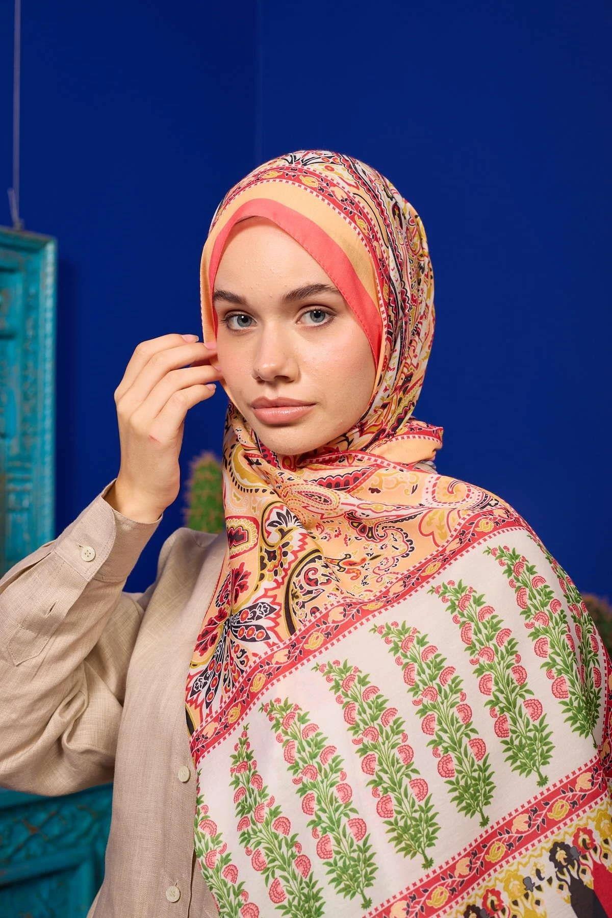 Marrakech Koleksiyon Soft Şal Pembe Şeftali 3049-01