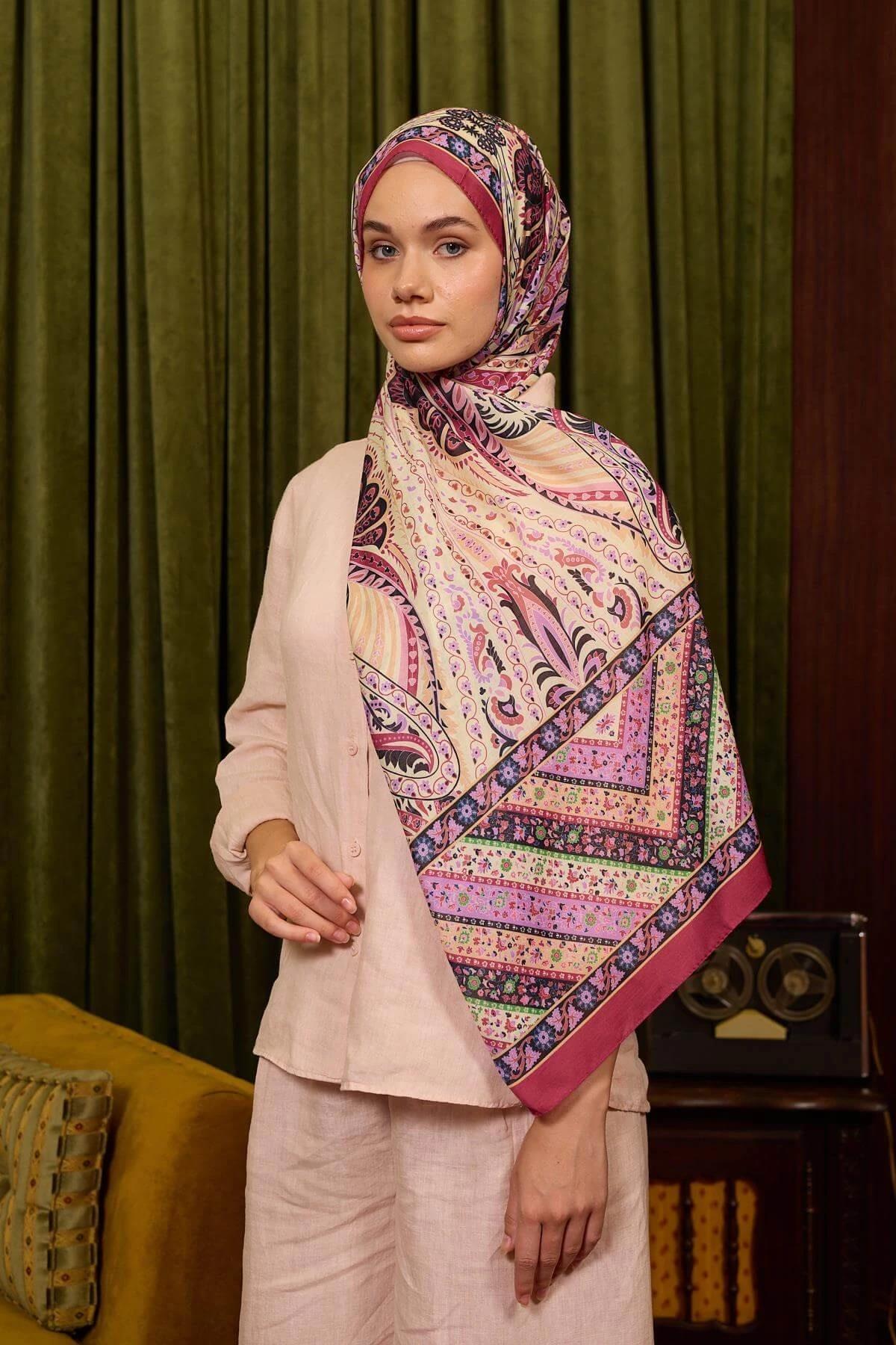Marrakech Koleksiyon Soft Şal Şeftali Kırmızı 3047-09