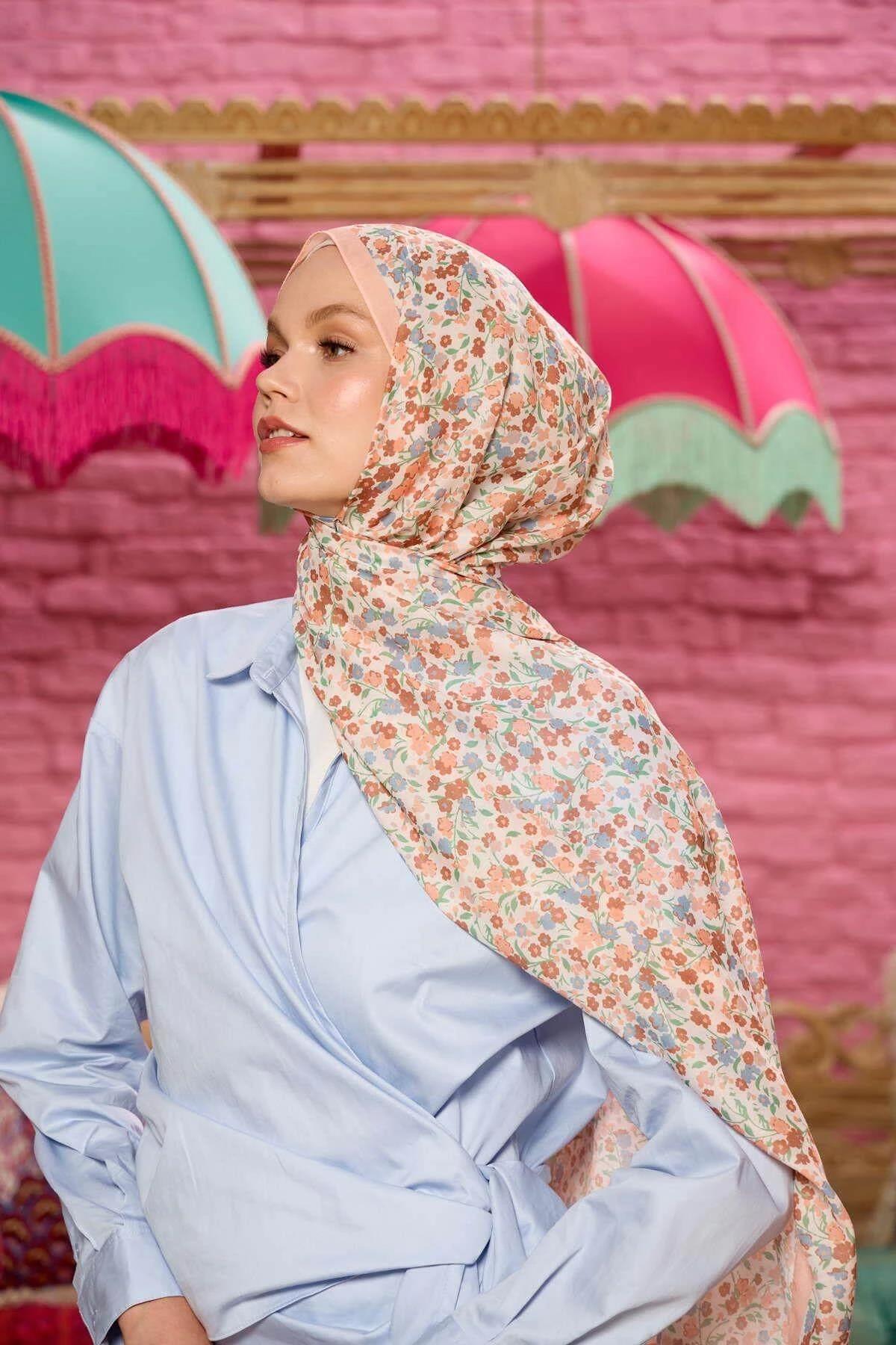 Marrakech Koleksiyon Soft Şal Somon Gri 3046-19