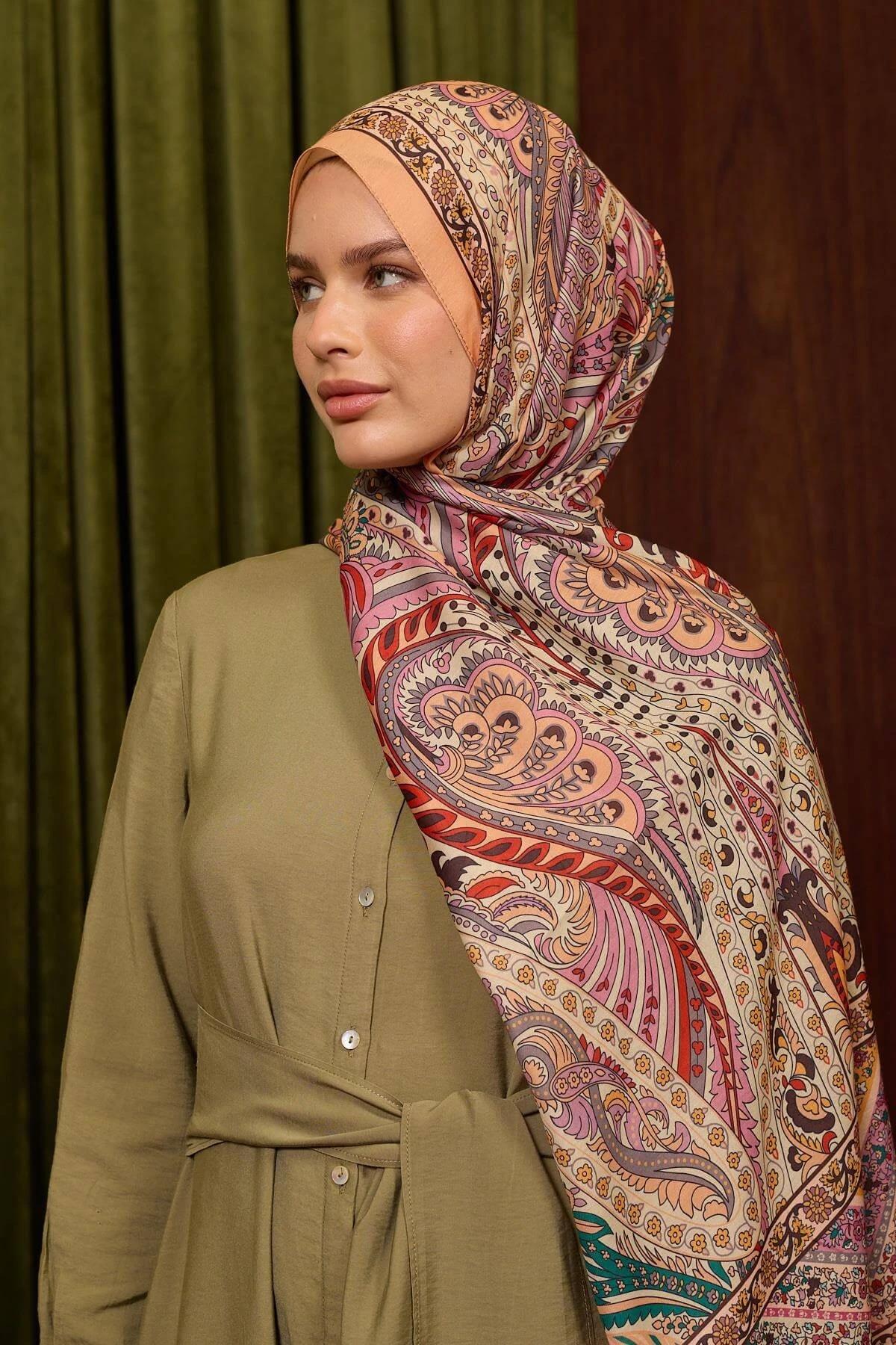 Marrakech Koleksiyon Soft Şal Somon Kırmızı 3047-02