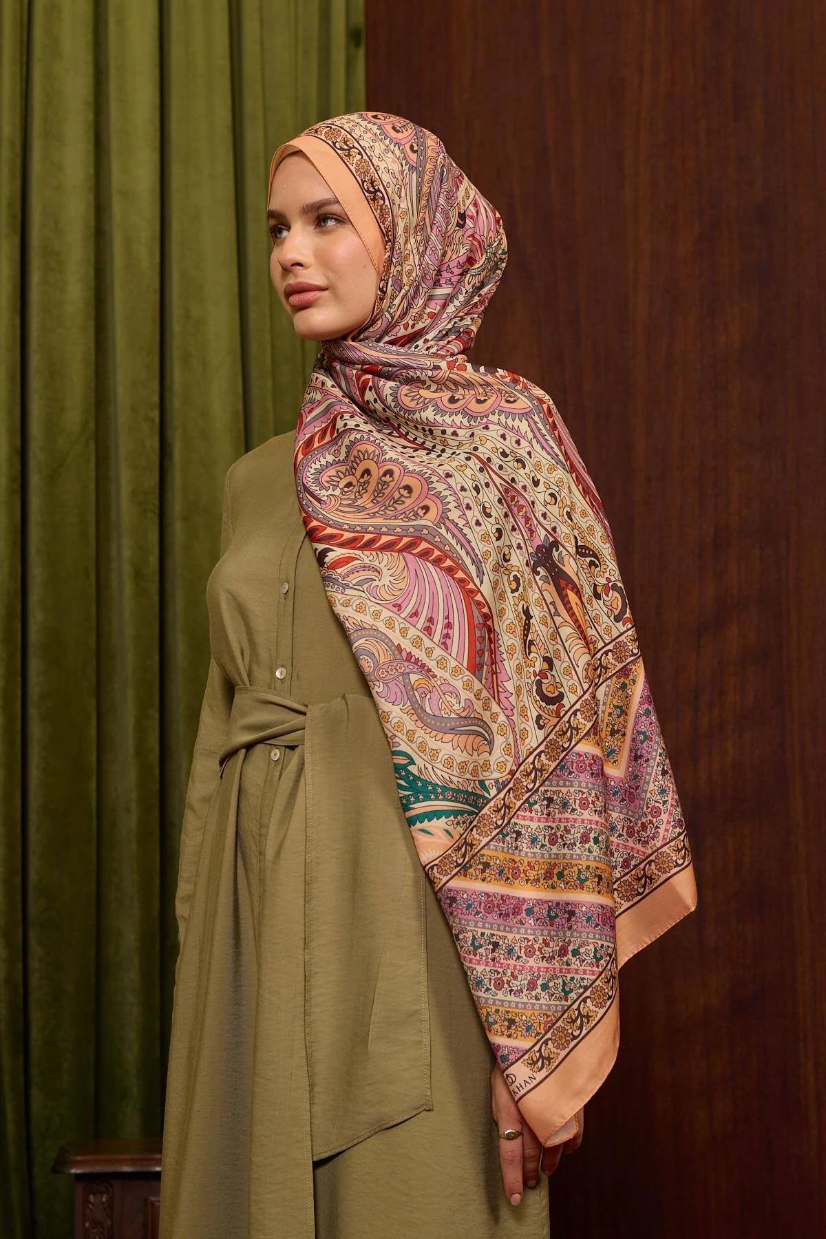 Marrakech Koleksiyon Soft Şal Somon Kırmızı 3047-02