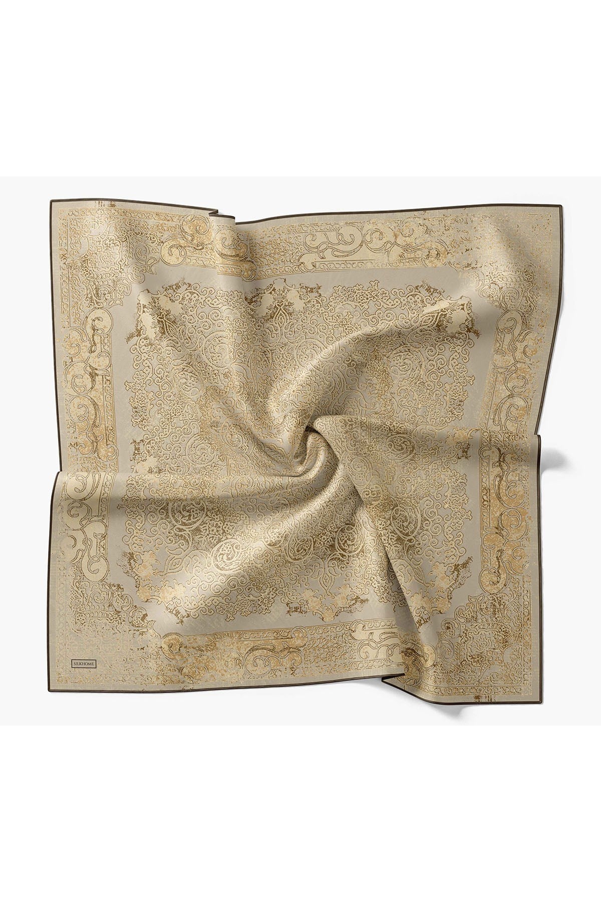 Monare Eşarp Etnik Motif Bej 90x90