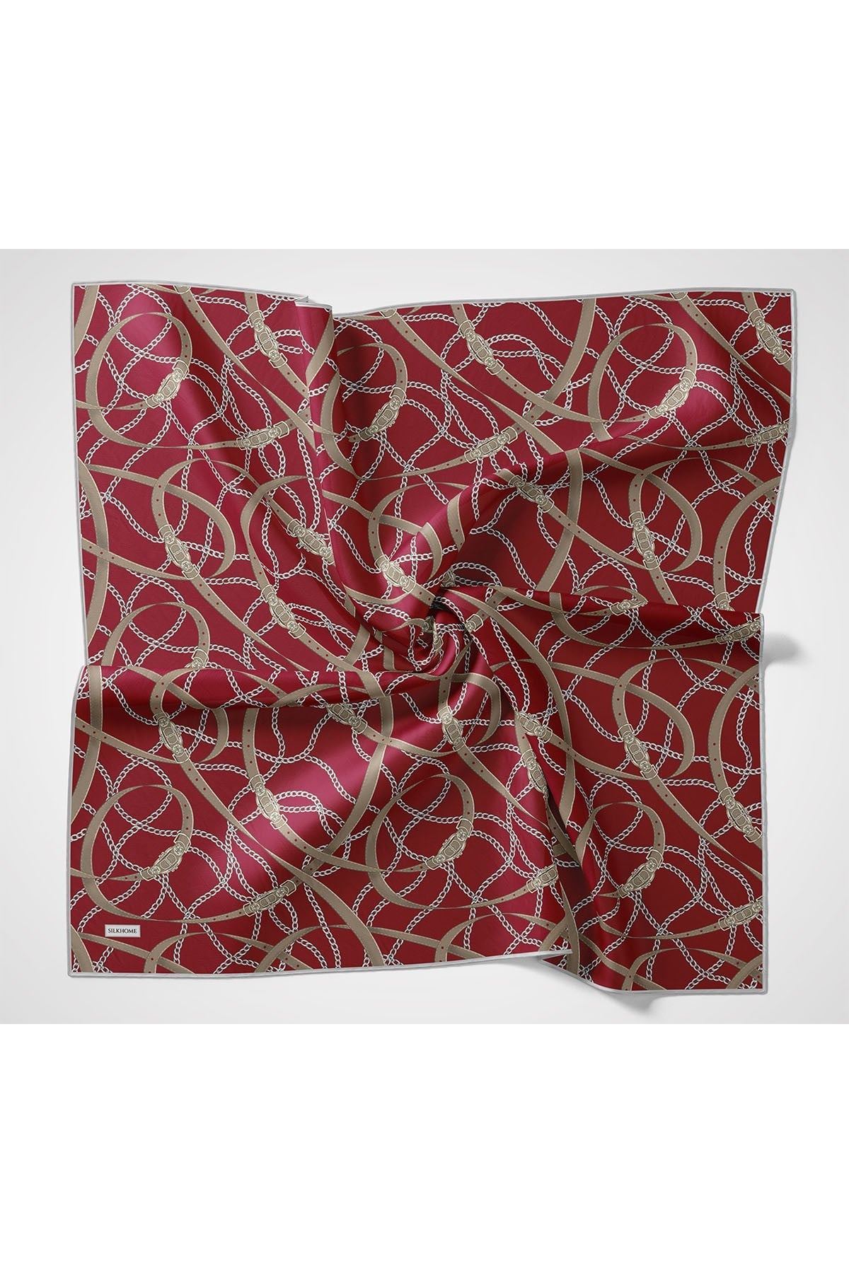 Monare Eşarp Kemer Bordo 90x90