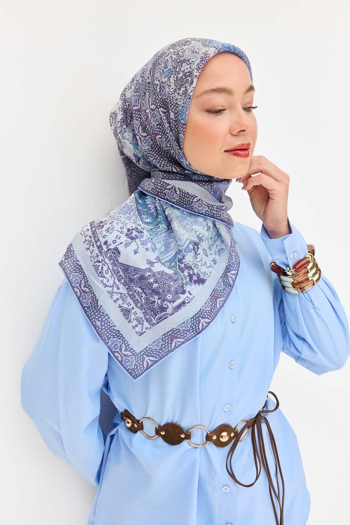 Monare Eşarp Modern Lila 90x90