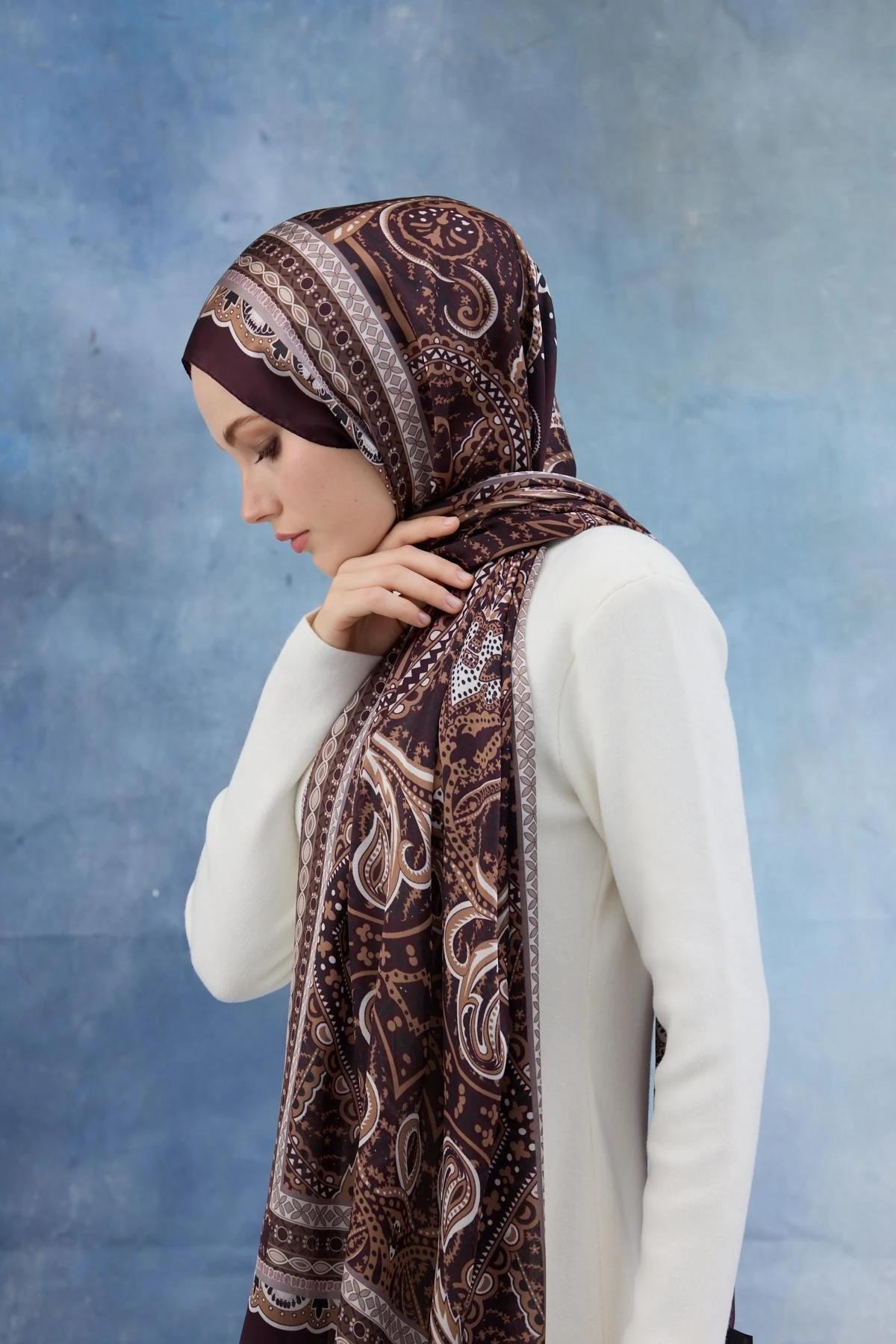 Mürdüm Hint Vual Şal - 5005-05