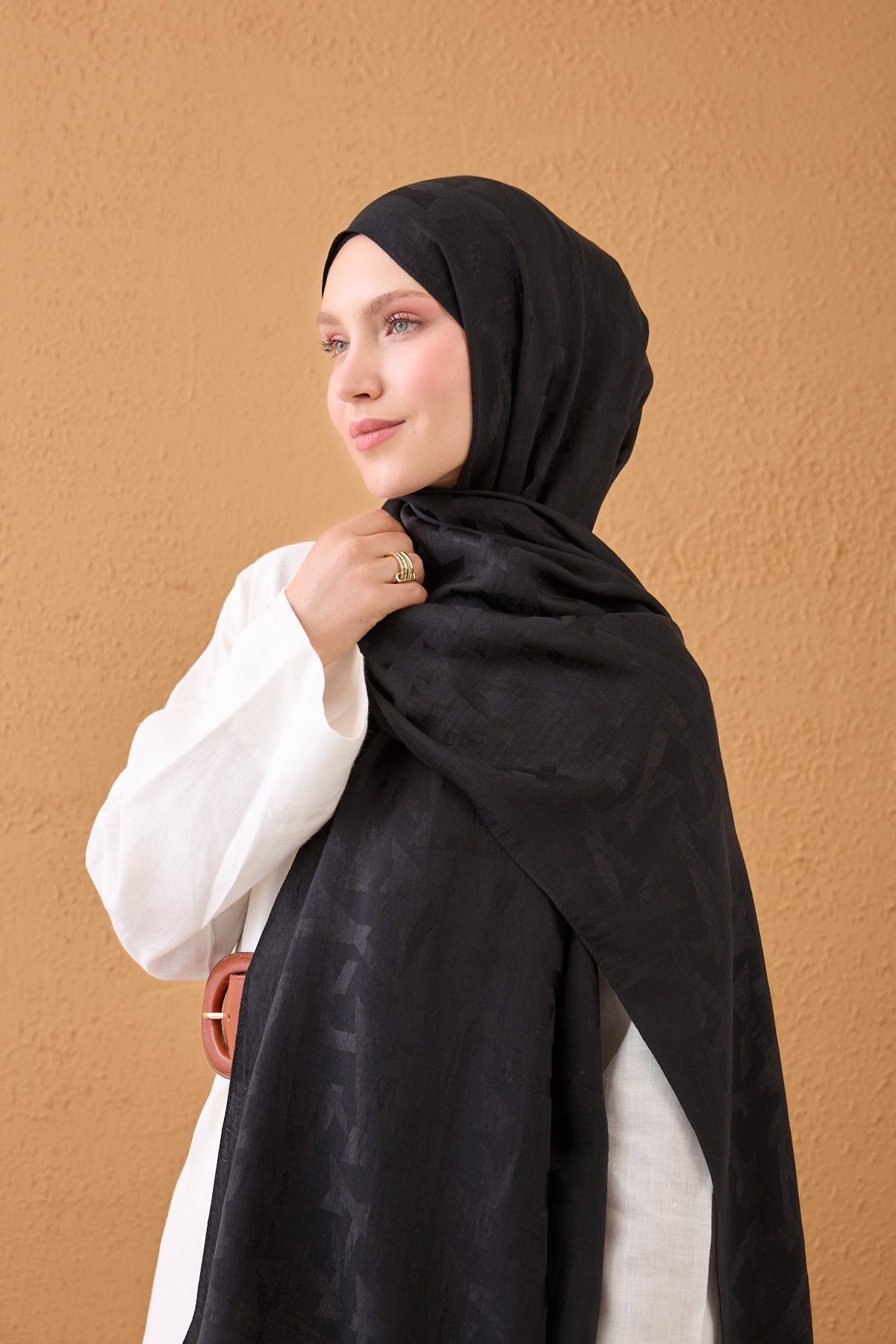 Naia Pamuk Şal Elio Siyah