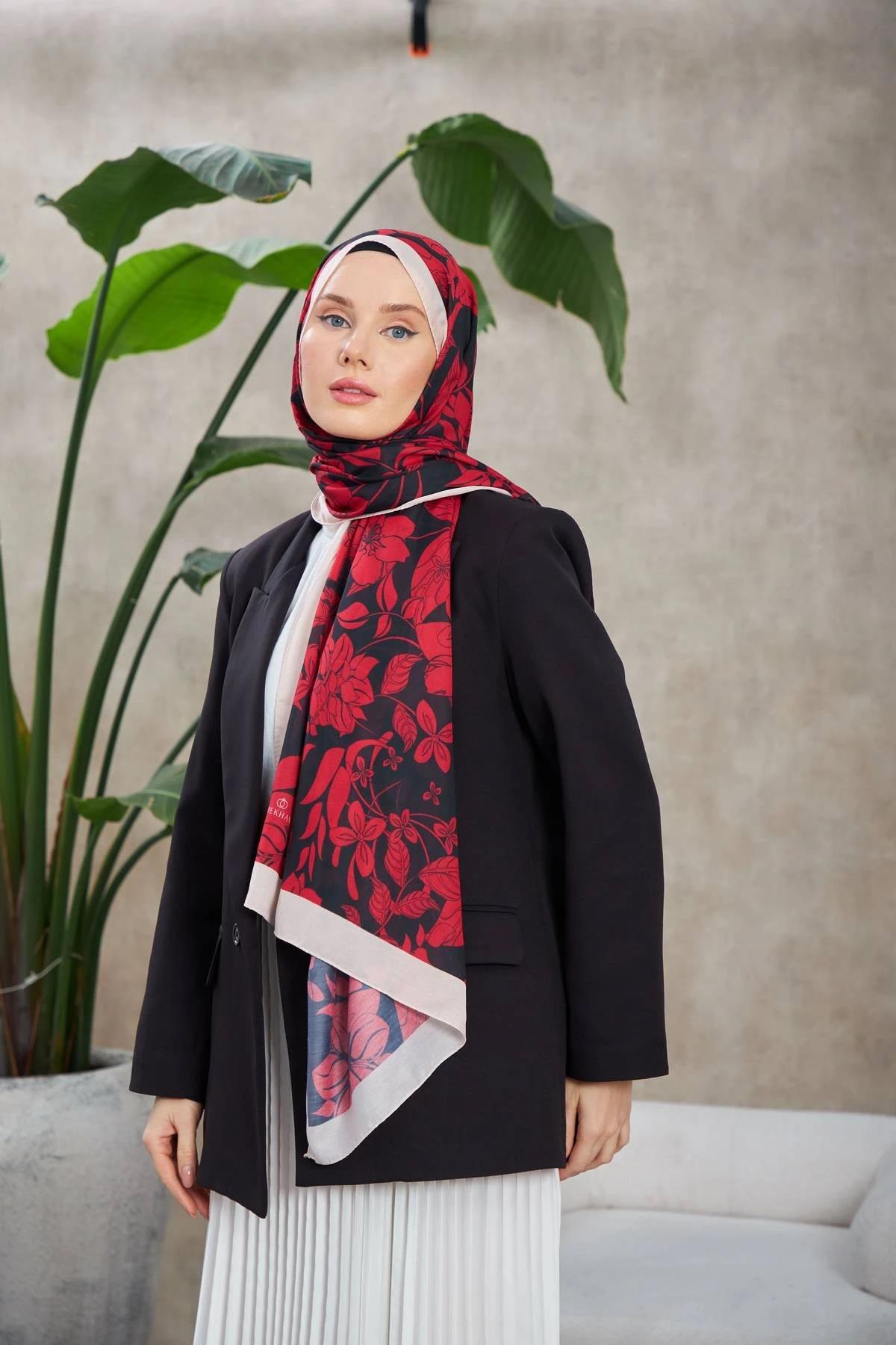 Nature Fulya Soft Şal Beyaz Siyah 3041-07