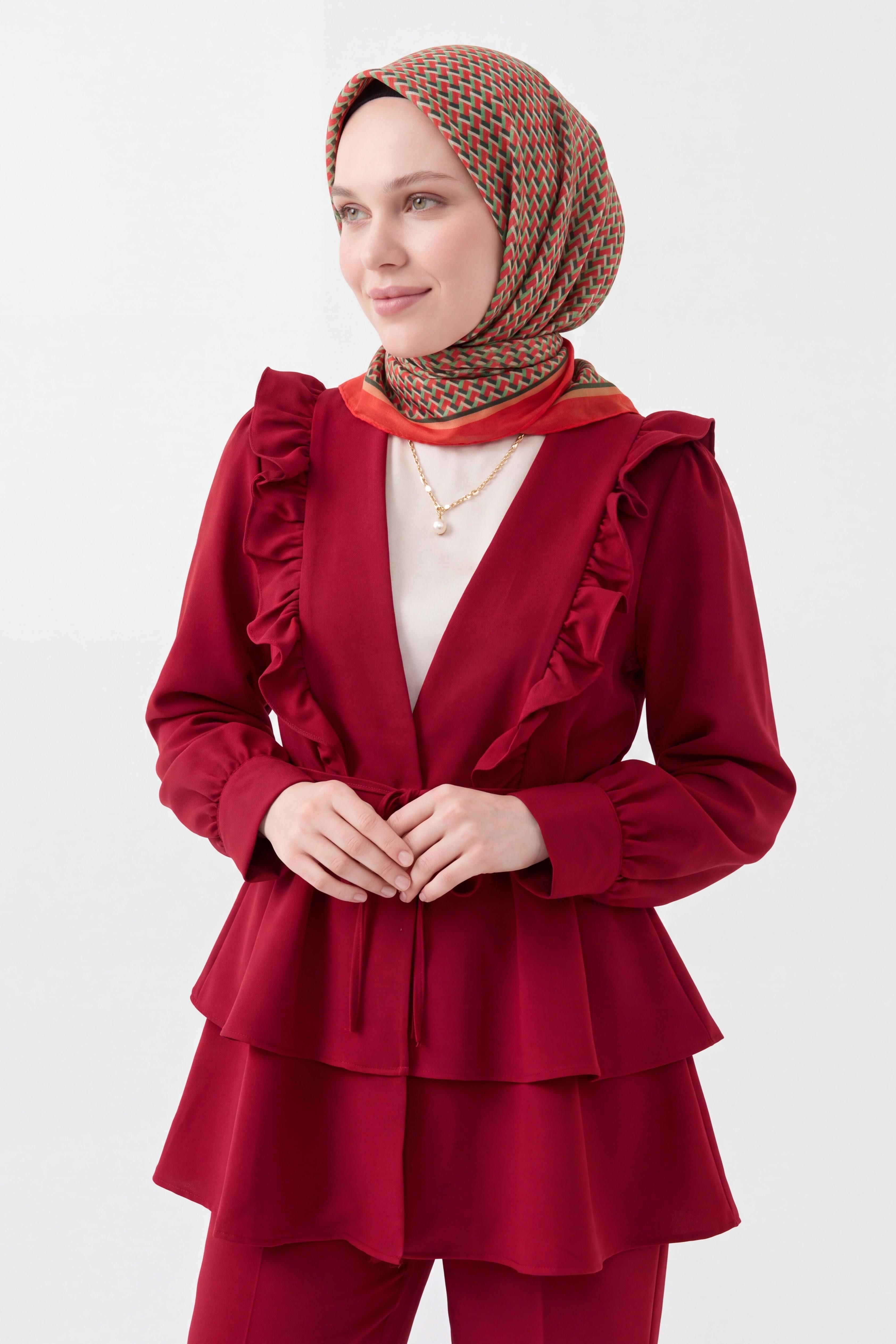 Olinda İpek Eşarp Herringbone Narçiçeği