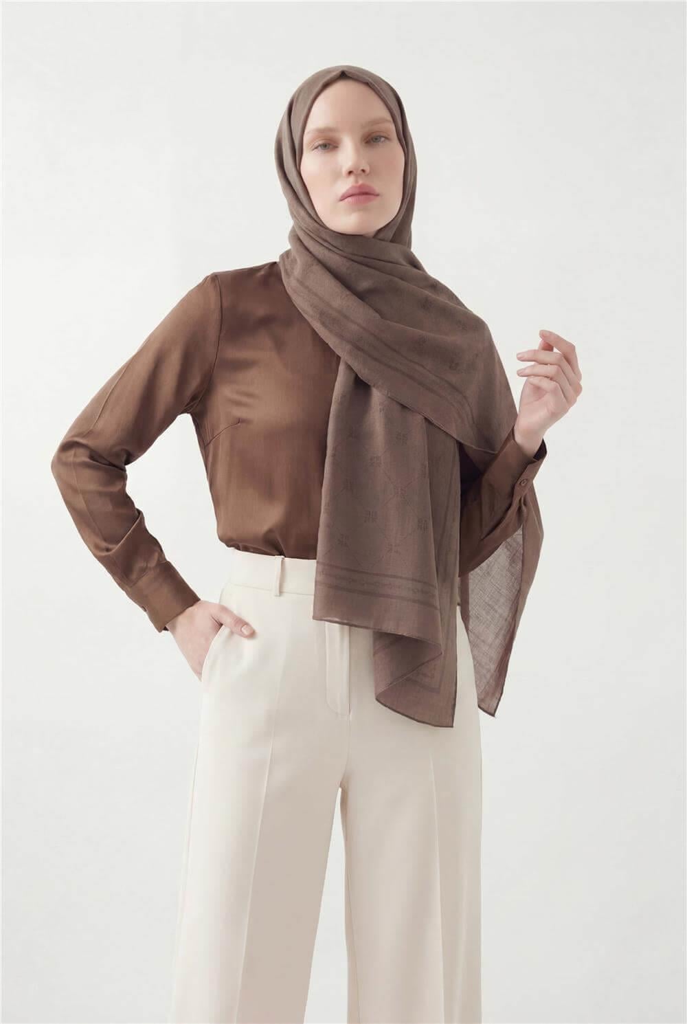 Pamuk Polyester Liva Şal Vizon Nefes Alan Dokulu 90x200