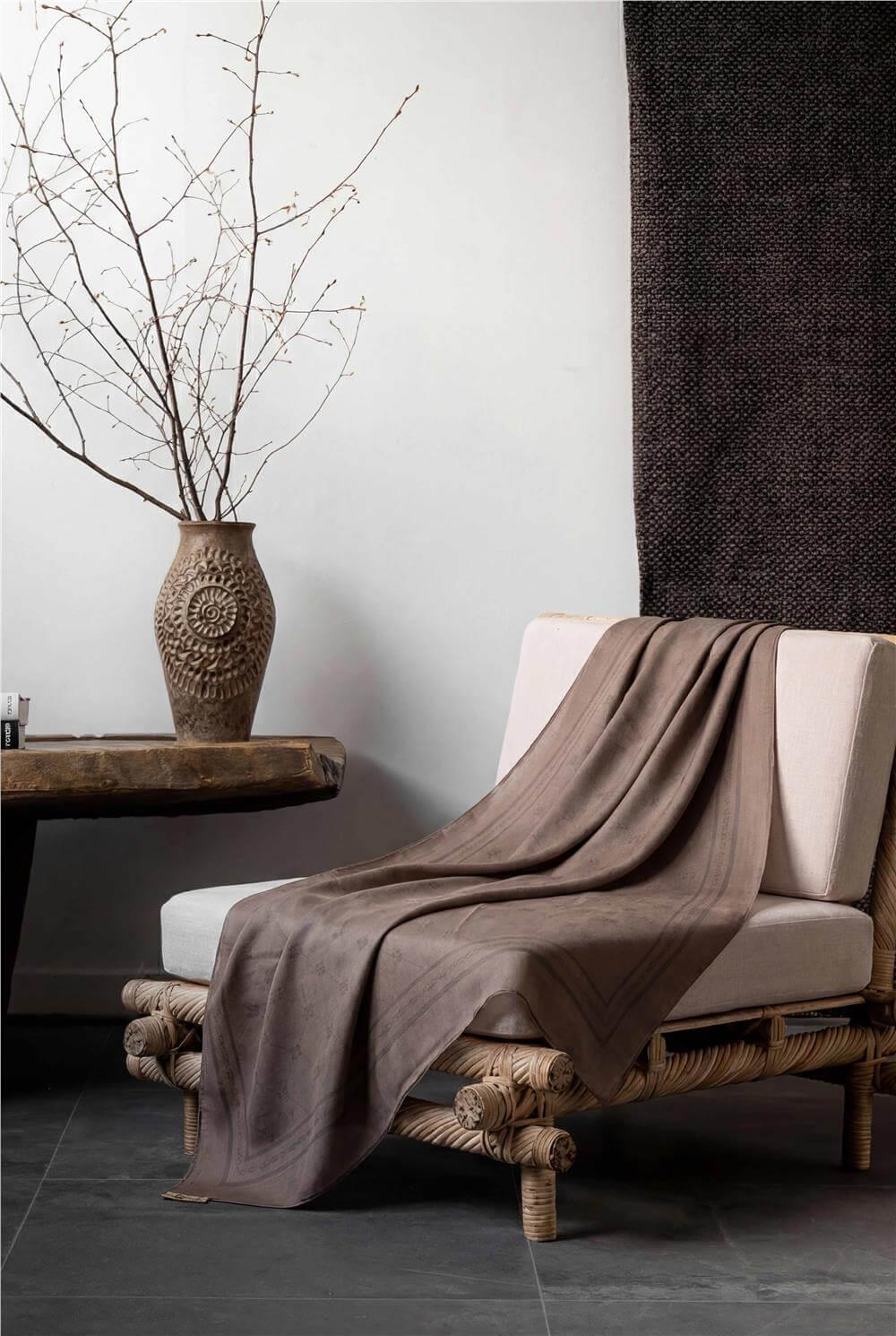 Pamuk Polyester Liva Şal Vizon Nefes Alan Dokulu 90x200