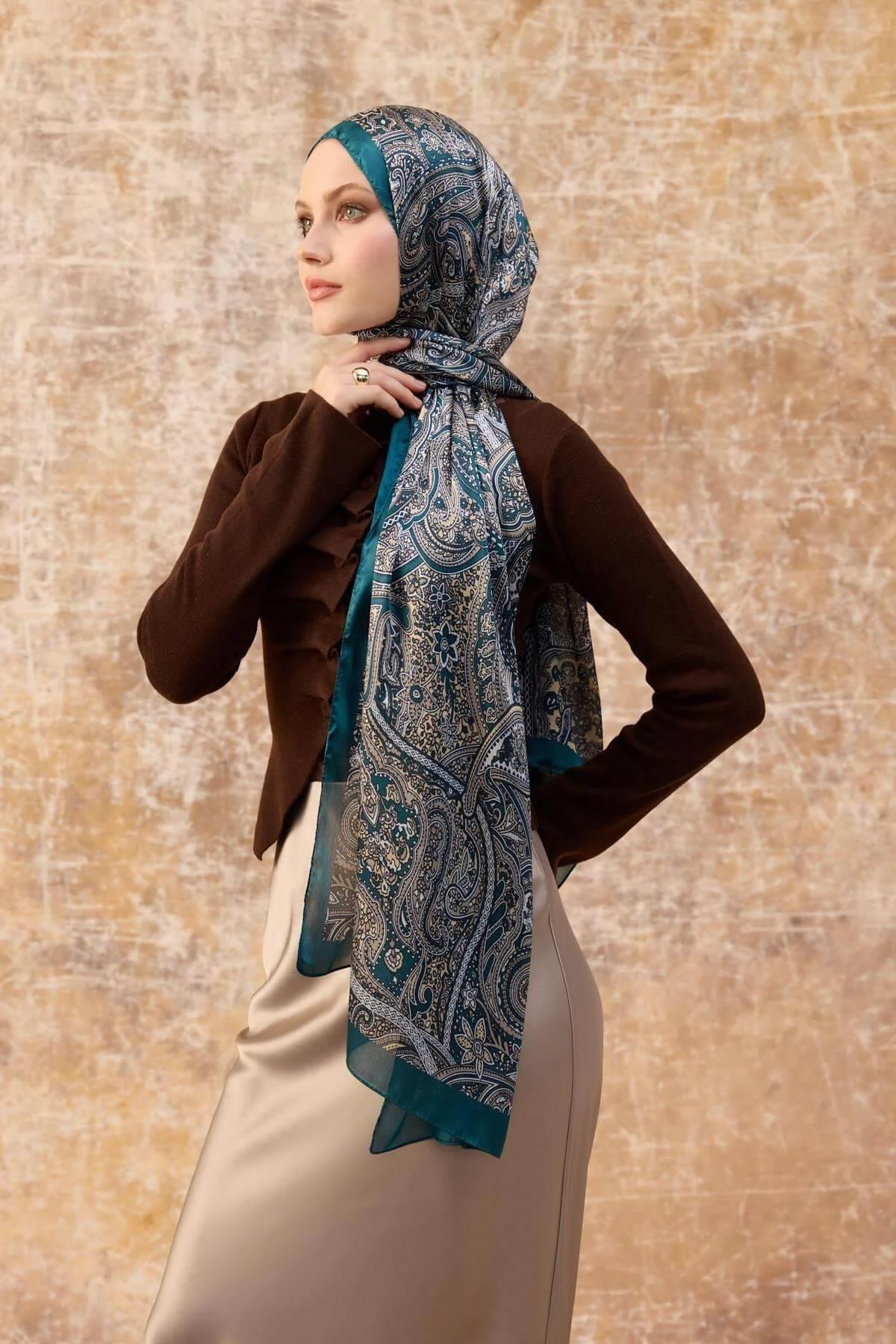 Petrol Hint Vual Şal - 5003-05