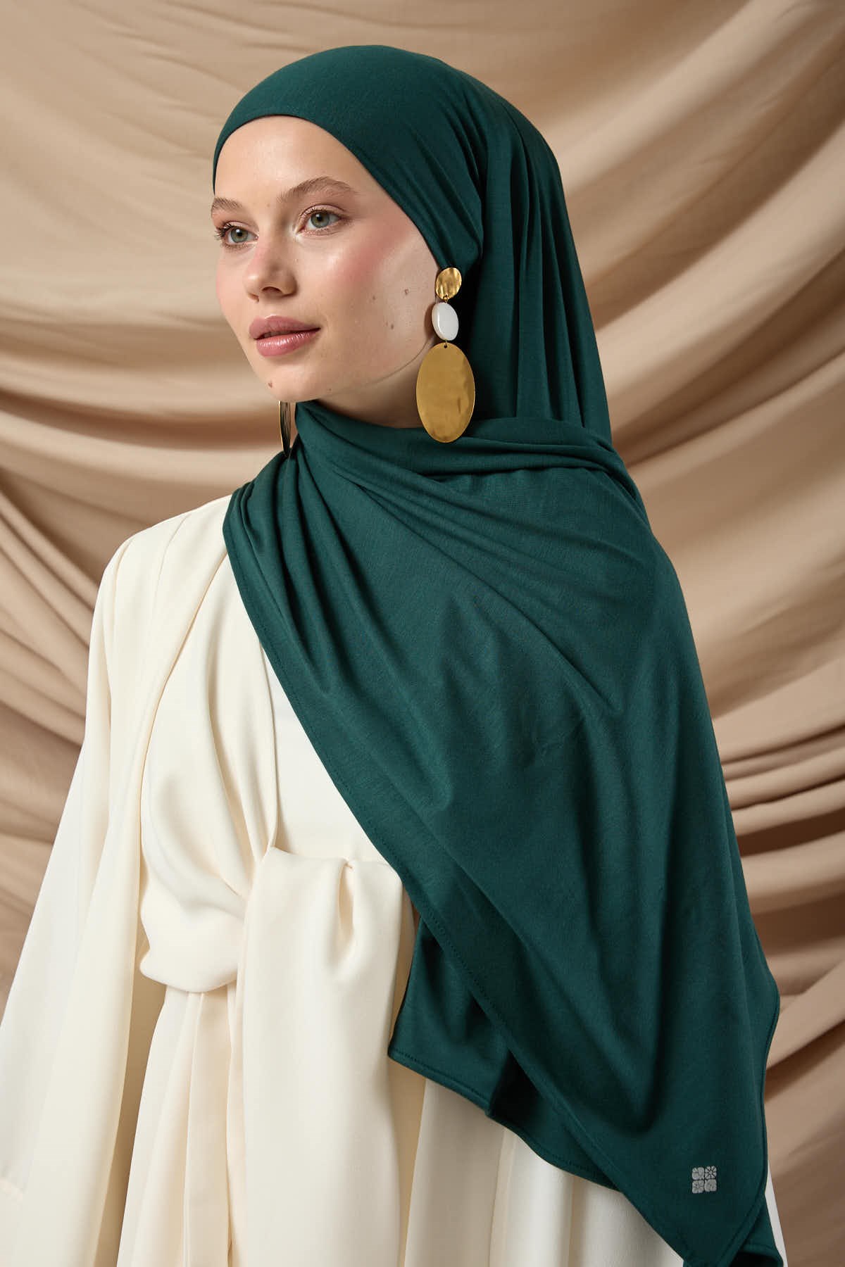 Premium Penye Şal 65002-21 Zümrüt