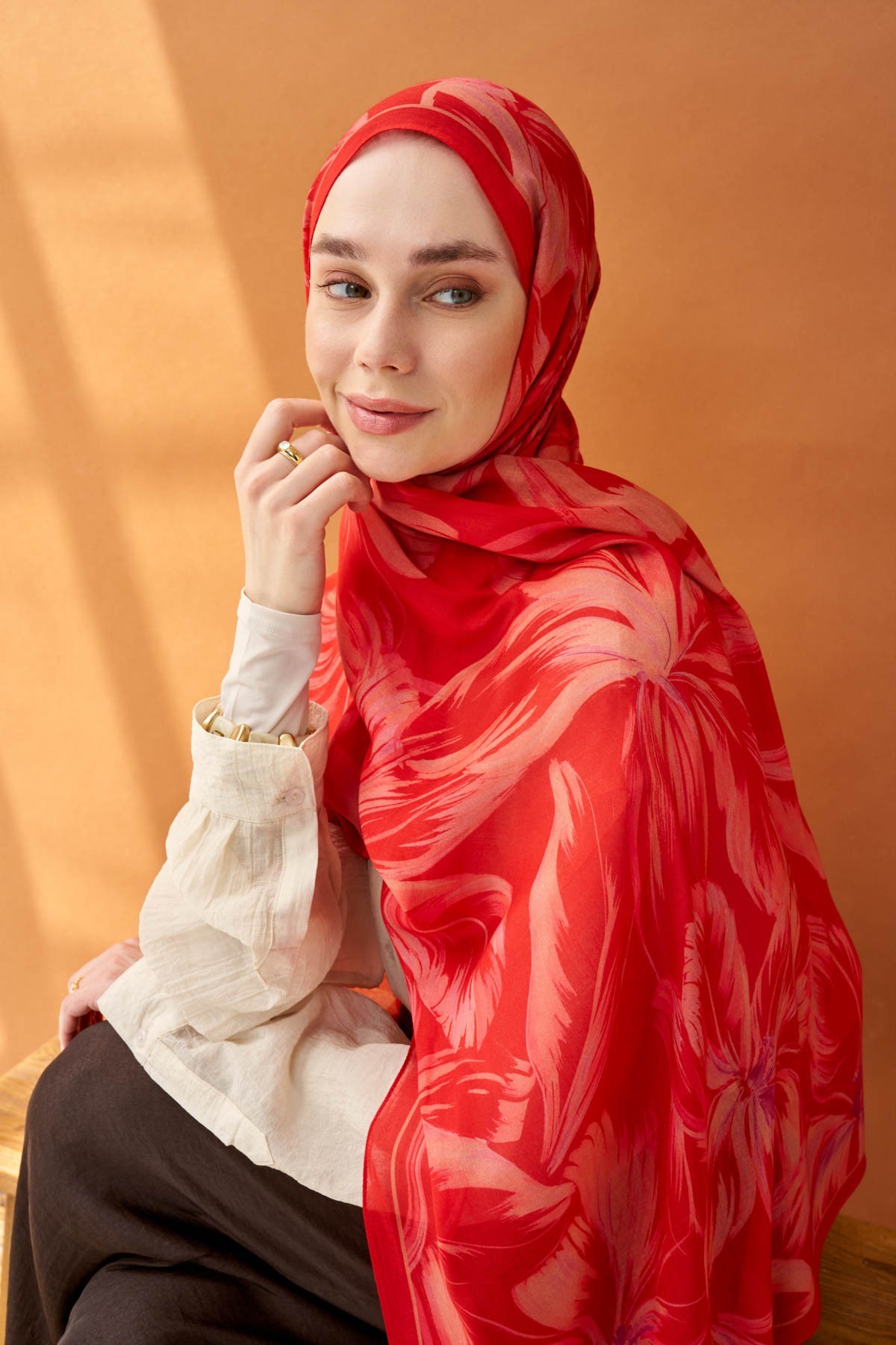 Riva Şal Tencel Bloom Narçiçeği