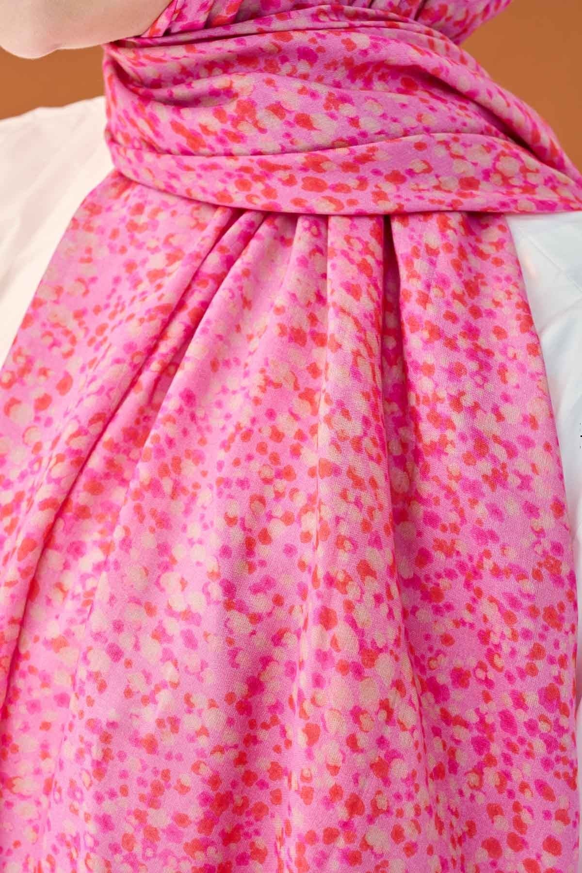 Riva Şal Tencel Secret Garden Pembe