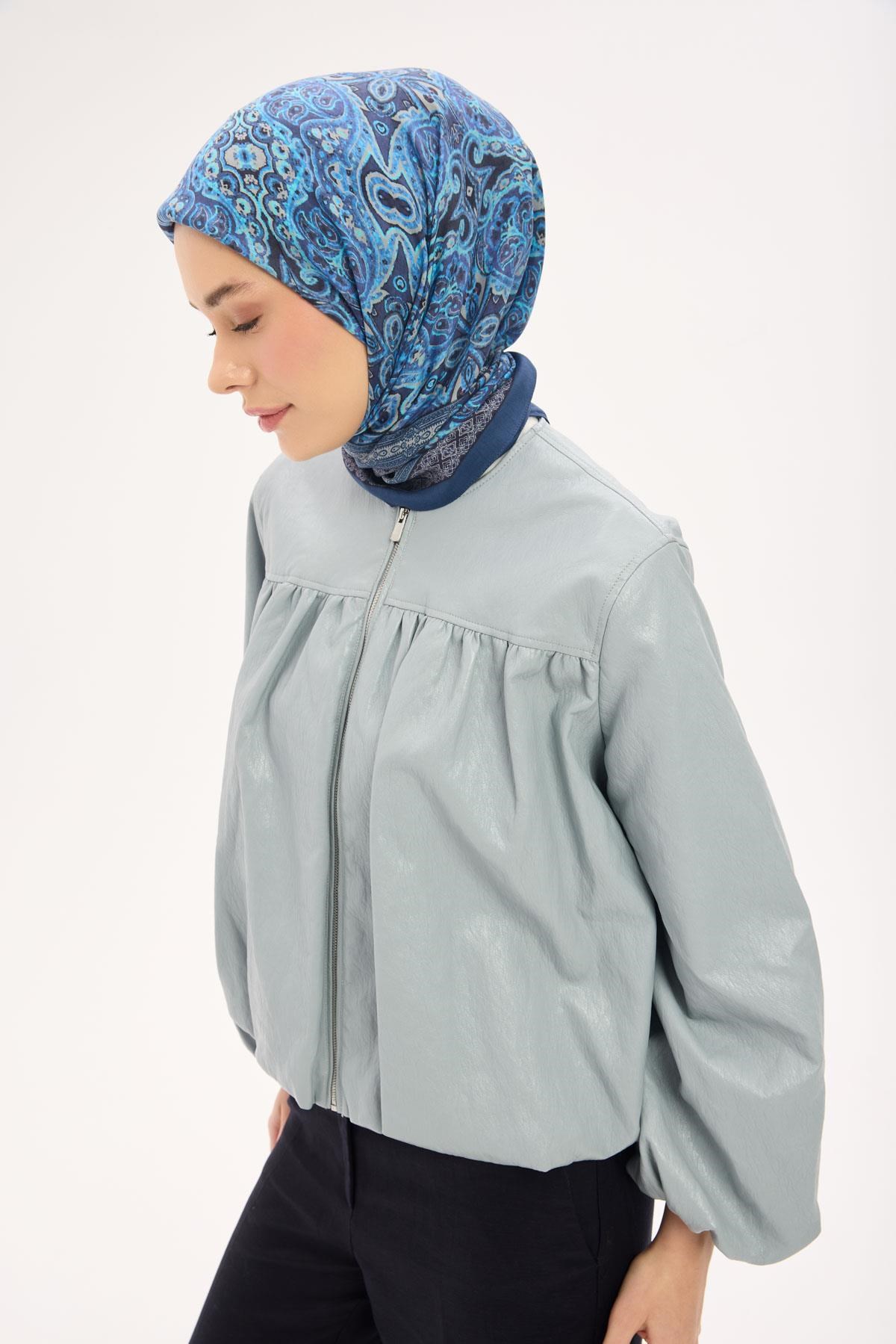 Arve Eşarp Viona Indigo 90x90