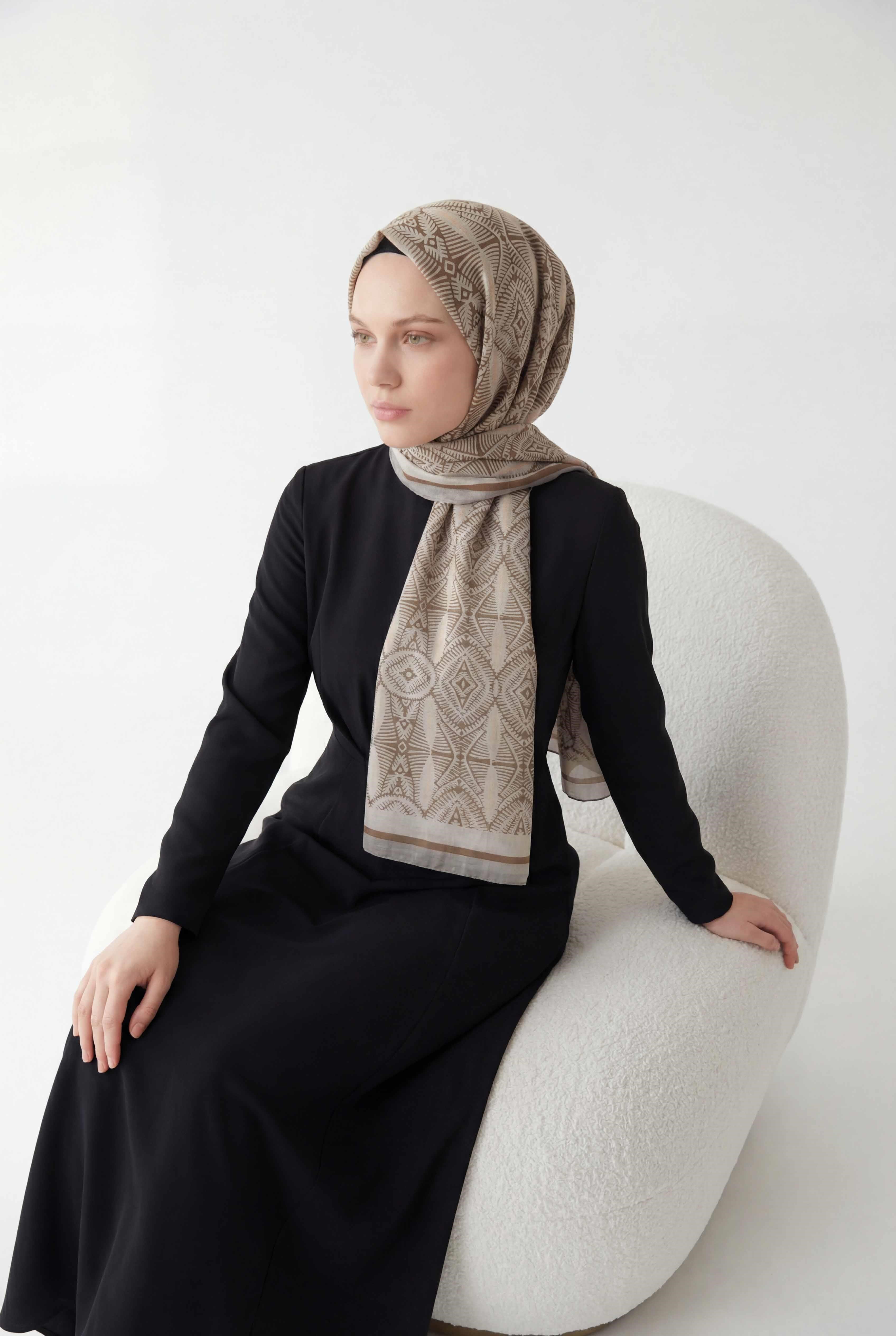 Urban Nature Desen Bej 75X195 Soft Şal