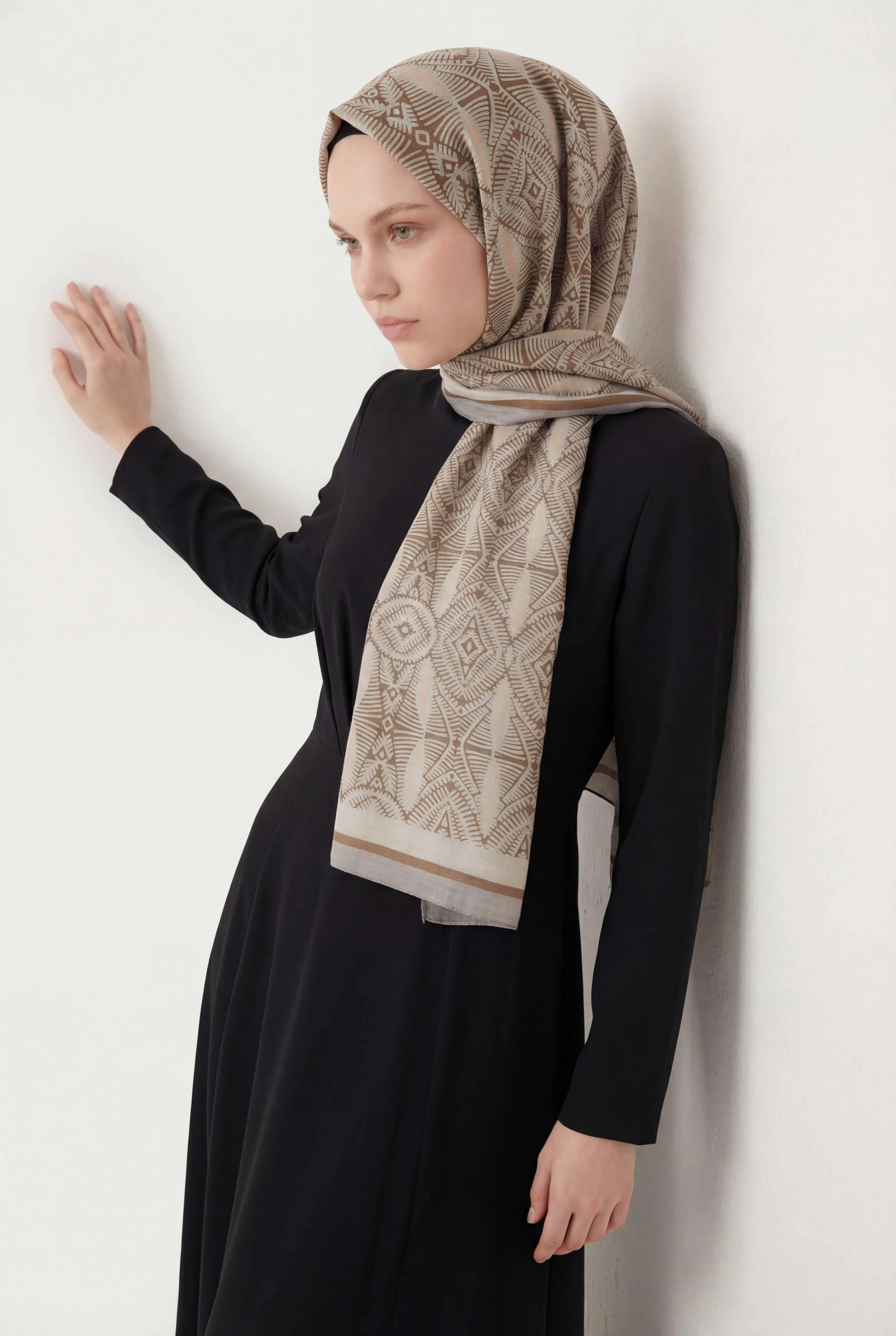 Urban Nature Desen Bej 75X195 Soft Şal