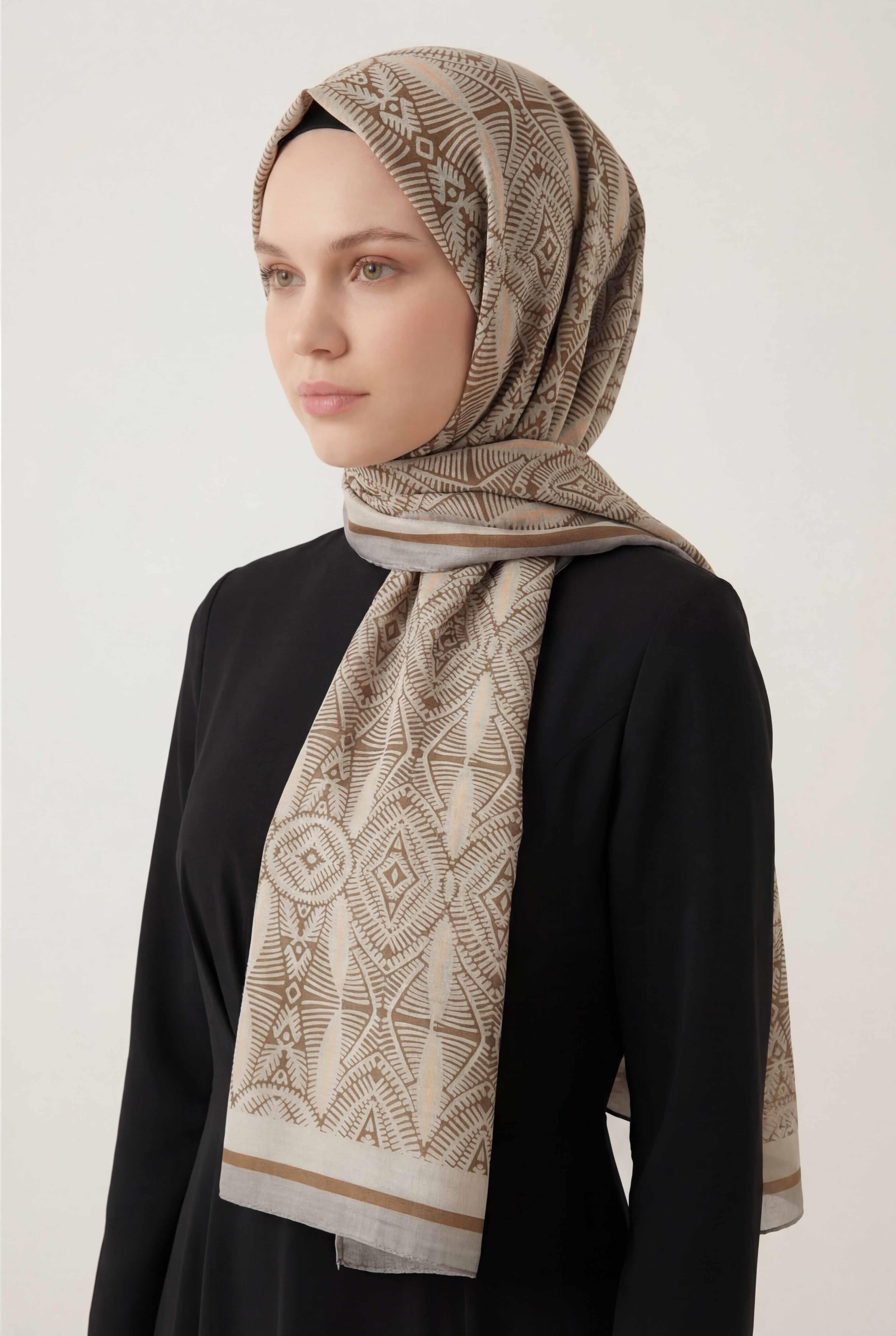 Urban Nature Desen Bej 75X195 Soft Şal